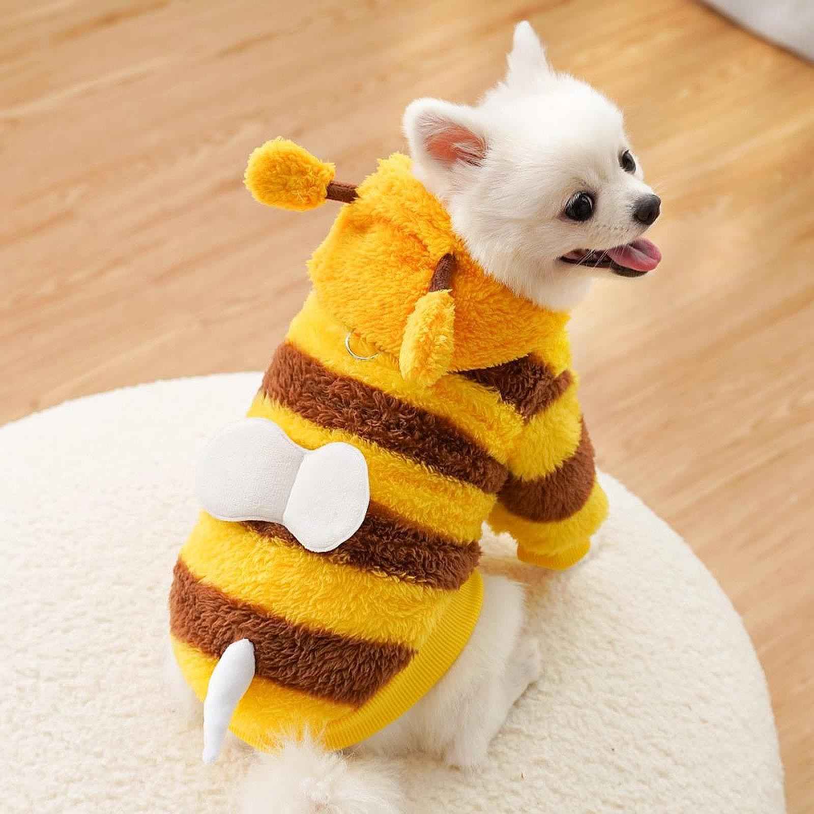 Dog Bee Costume Cat Puppy Party Clothing for Holiday Party Stage Performance M