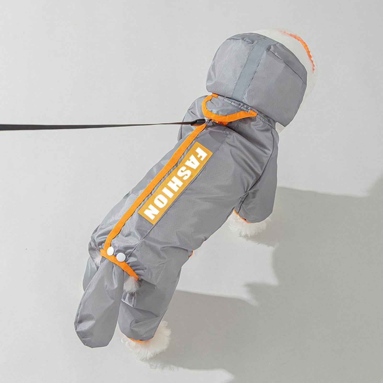 Dogs Raincoat with Hood Full Body Dog Rain Jacket for Walking Outdoor Hiking S
