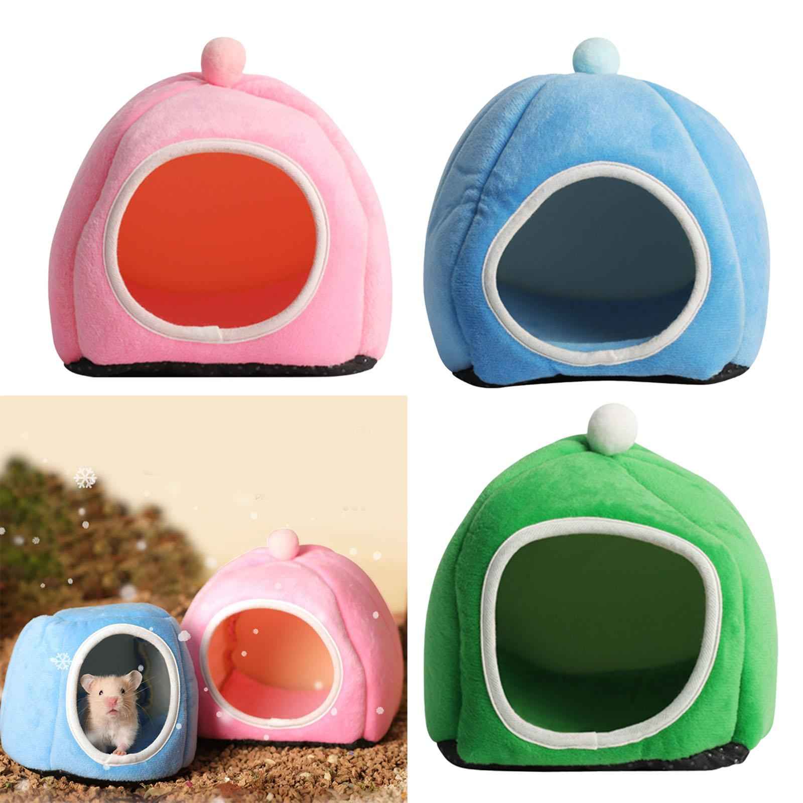 Semi Closed Hamster Nest Hedgehog Chinchilla Guinea Pig House for Guinea Pig Pink