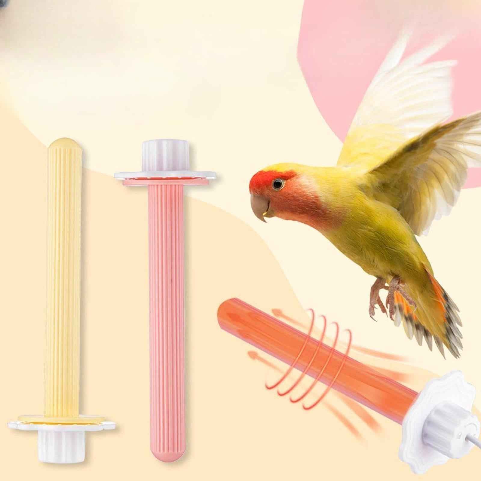 Heated Bird Perch Exercise Toys Bird Warmer for Lovebirds Parakeets Canaries Violet