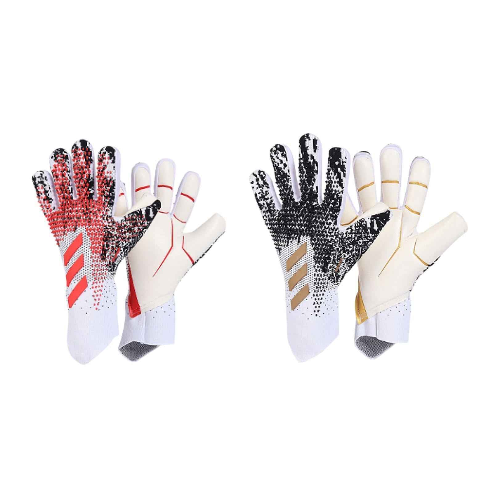 Kids Goalkeeper Gloves Sports Supplies for Football Lovers Children Beginner 8 Size  Red