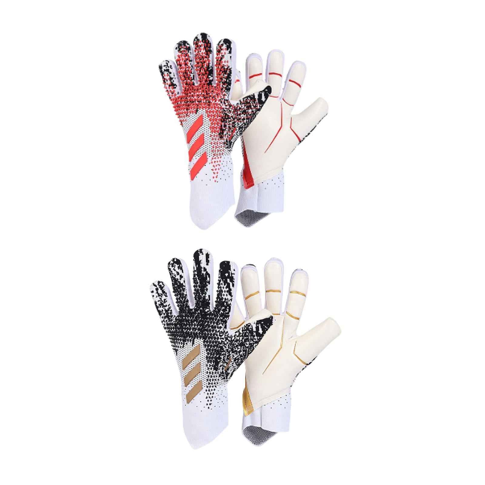 Kids Goalkeeper Gloves Sports Supplies for Football Lovers Children Beginner 8 Size  Red