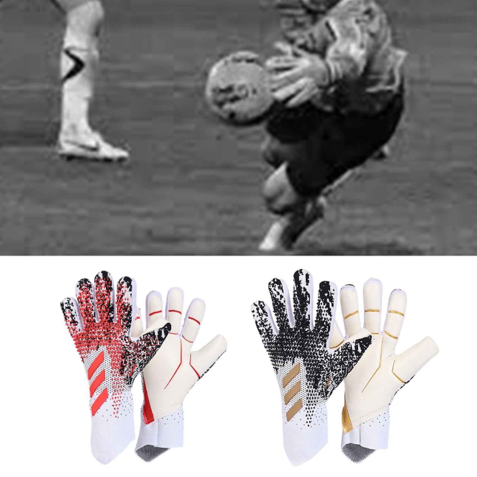 Kids Goalkeeper Gloves Sports Supplies for Football Lovers Children Beginner 8 Size  Red