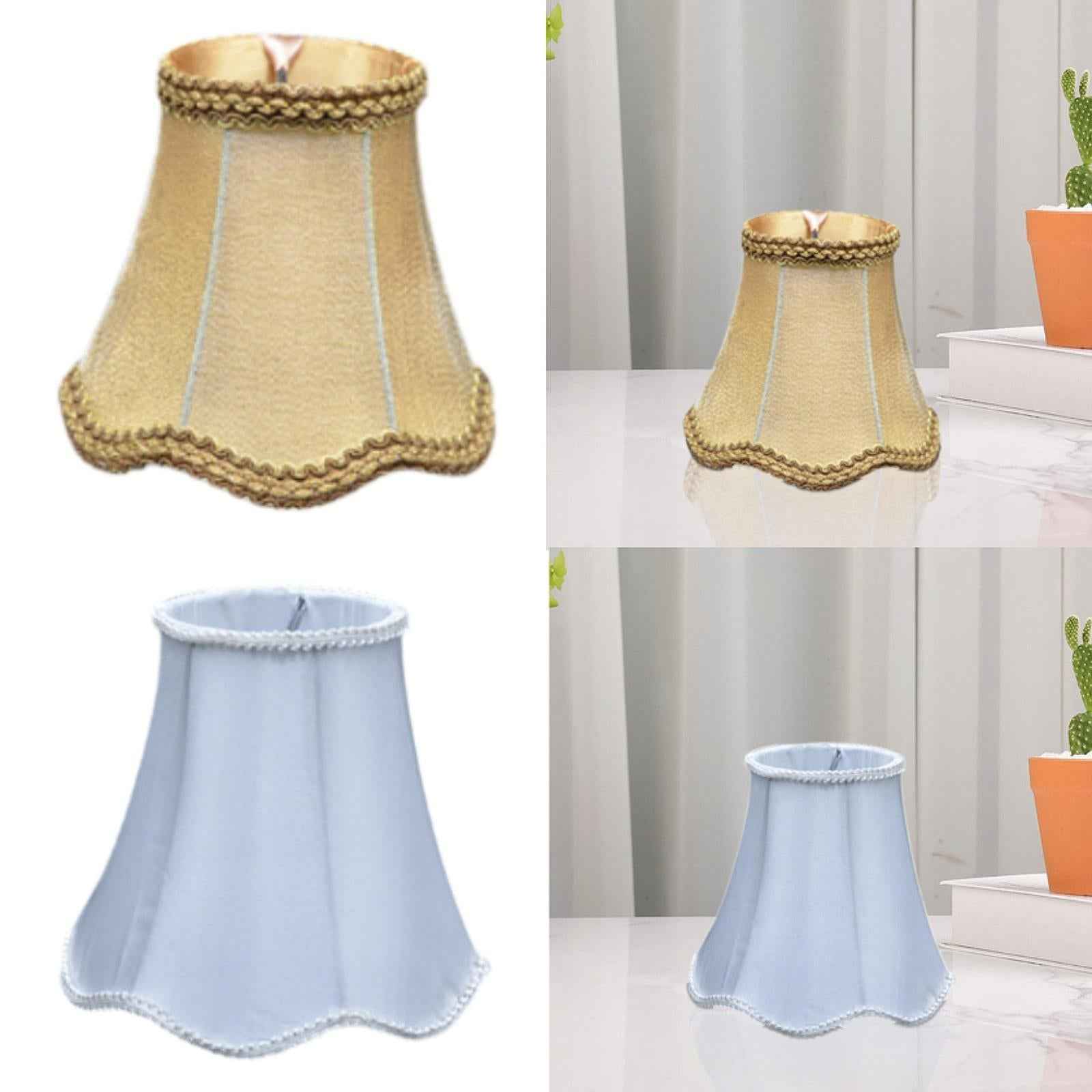 Fabric Lampshade Replacement Romantic Easily Install Elegant Bell Lamp Shade gold