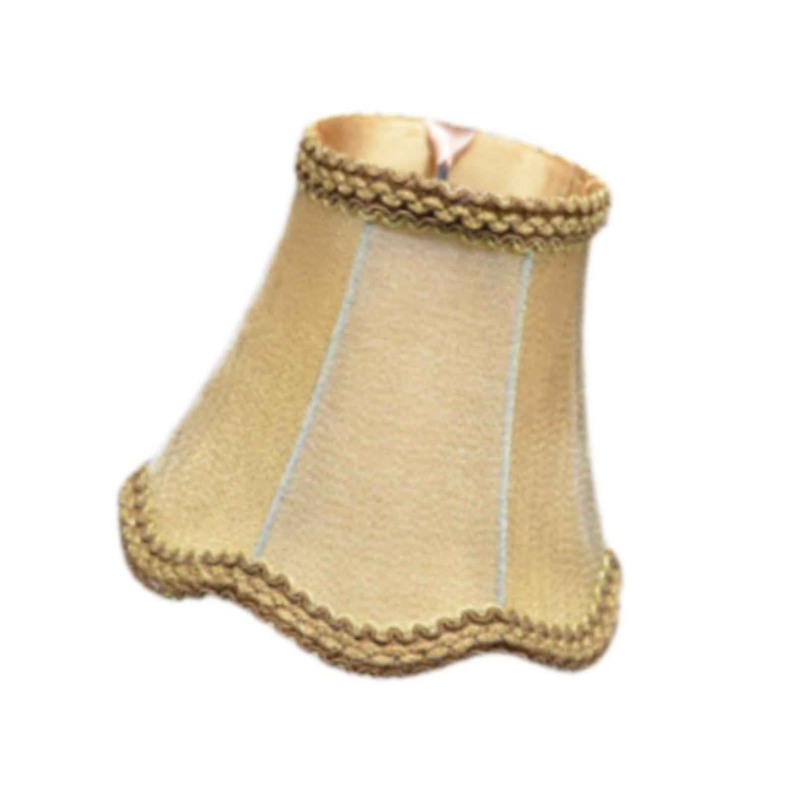 Fabric Lampshade Replacement Romantic Easily Install Elegant Bell Lamp Shade gold