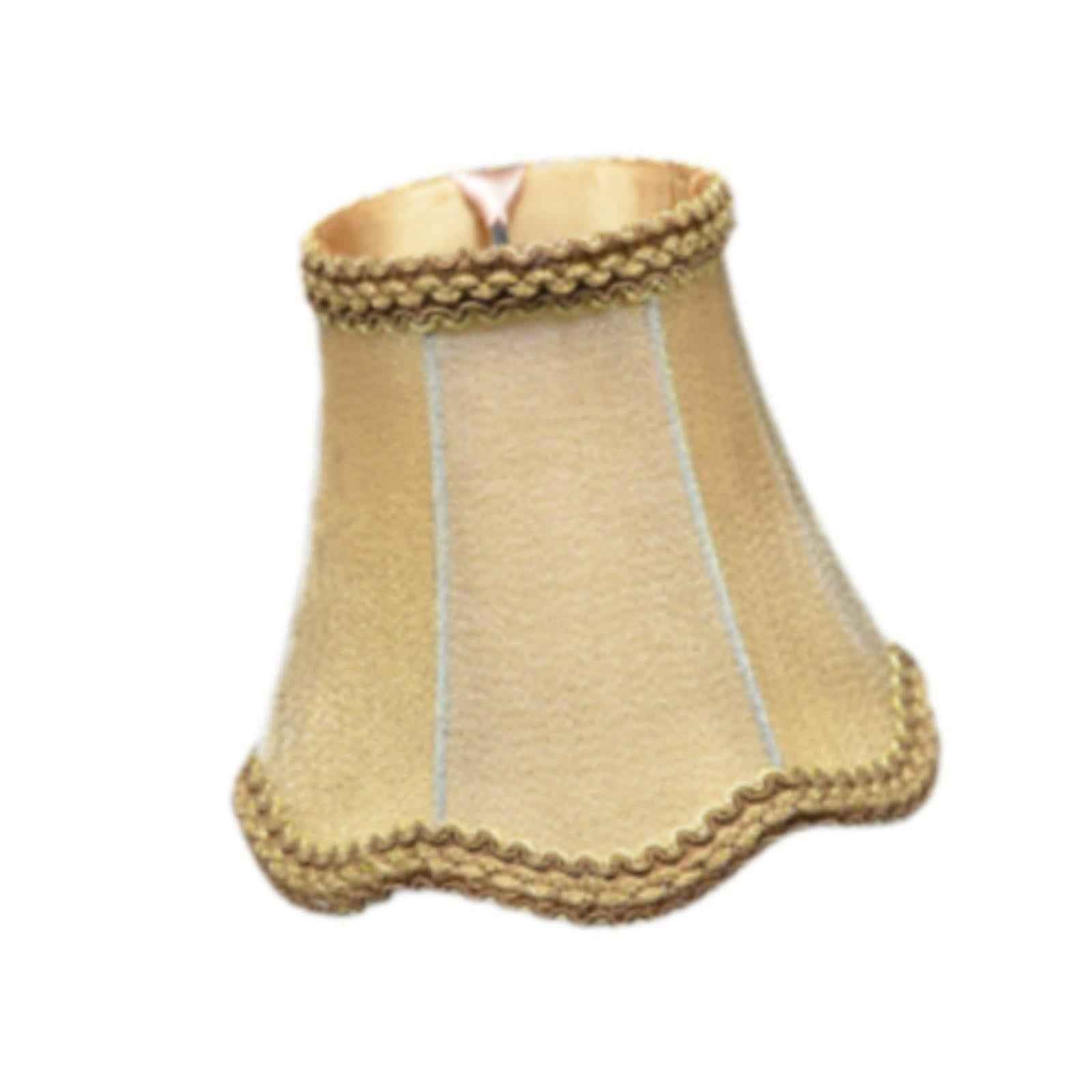 Fabric Lampshade Replacement Romantic Easily Install Elegant Bell Lamp Shade gold
