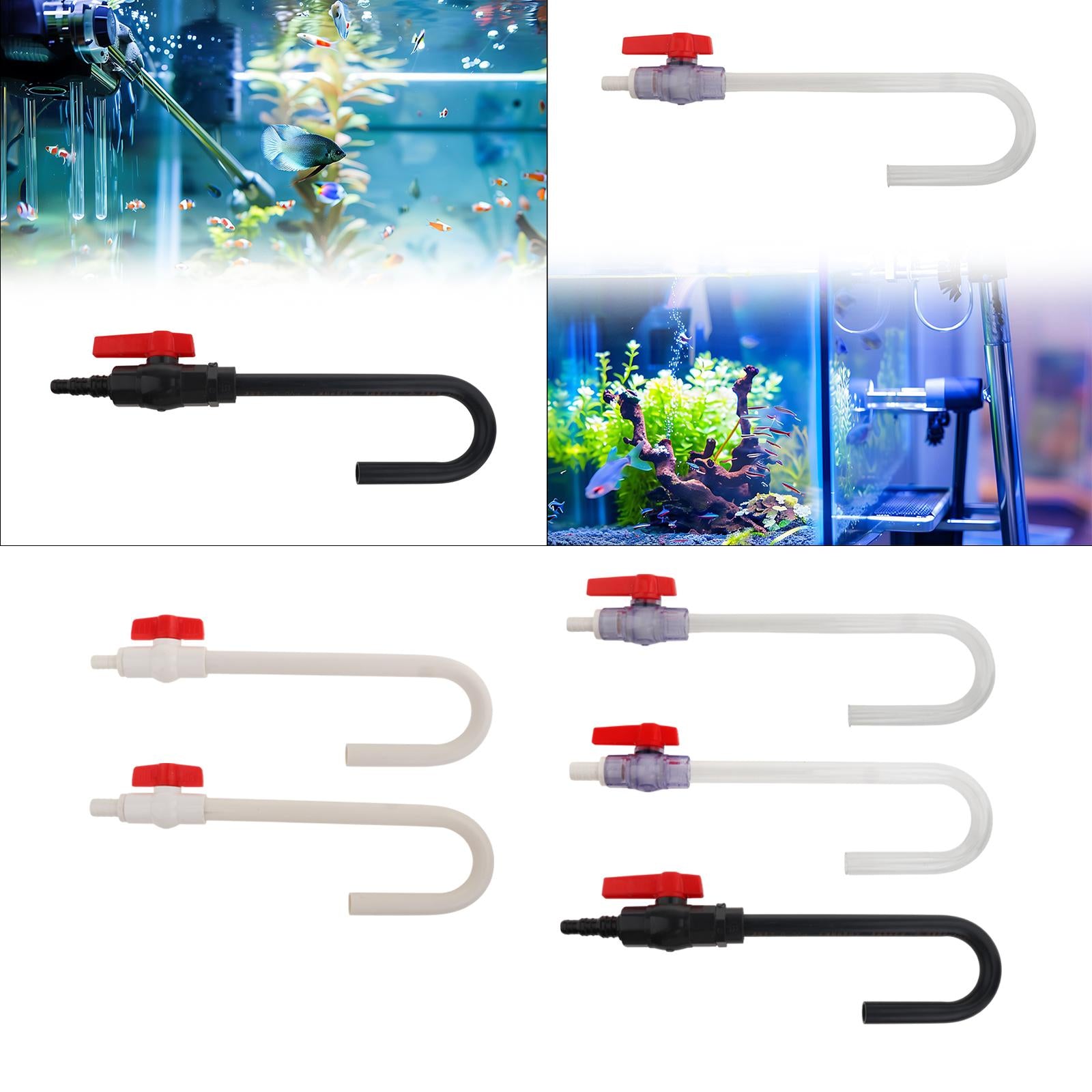 Aquarium Water Fillers Quickly Fish Tank Water Changer Auto Water Fillers Tube 12mm White
