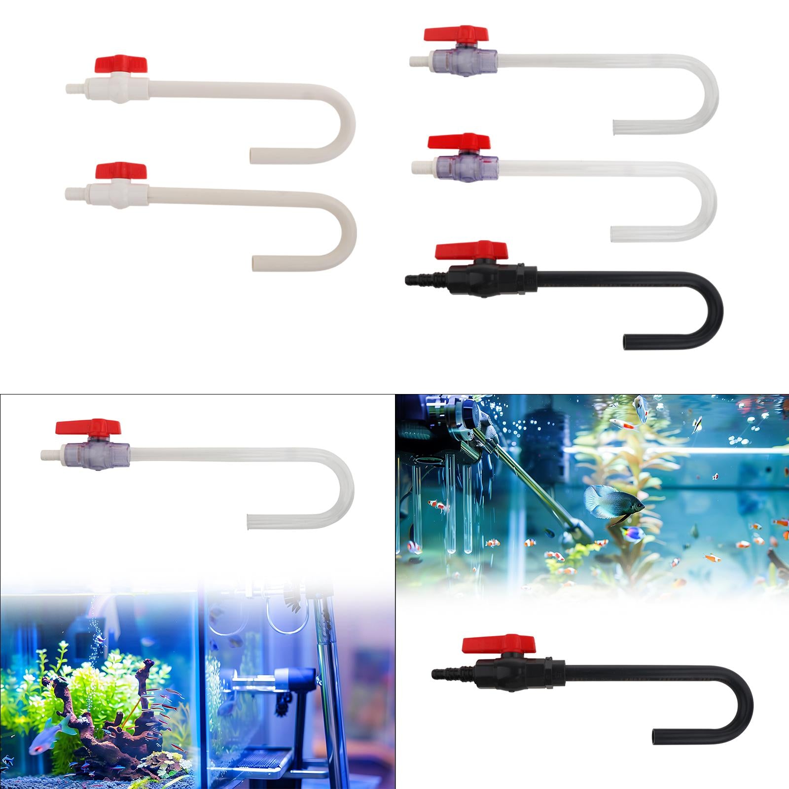 Aquarium Water Fillers Quickly Fish Tank Water Changer Auto Water Fillers Tube 12mm White