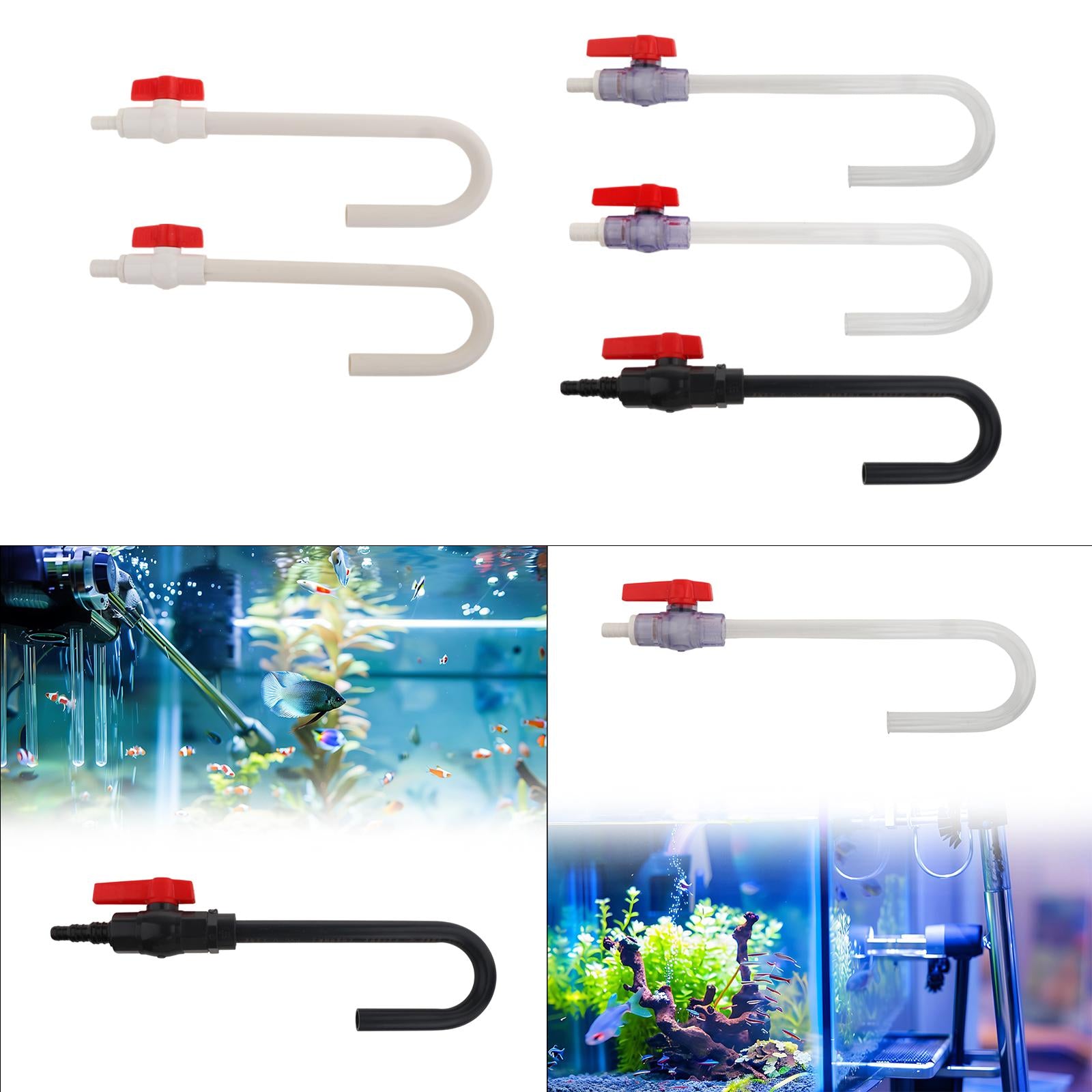 Aquarium Water Fillers Quickly Fish Tank Water Changer Auto Water Fillers Tube 12mm White