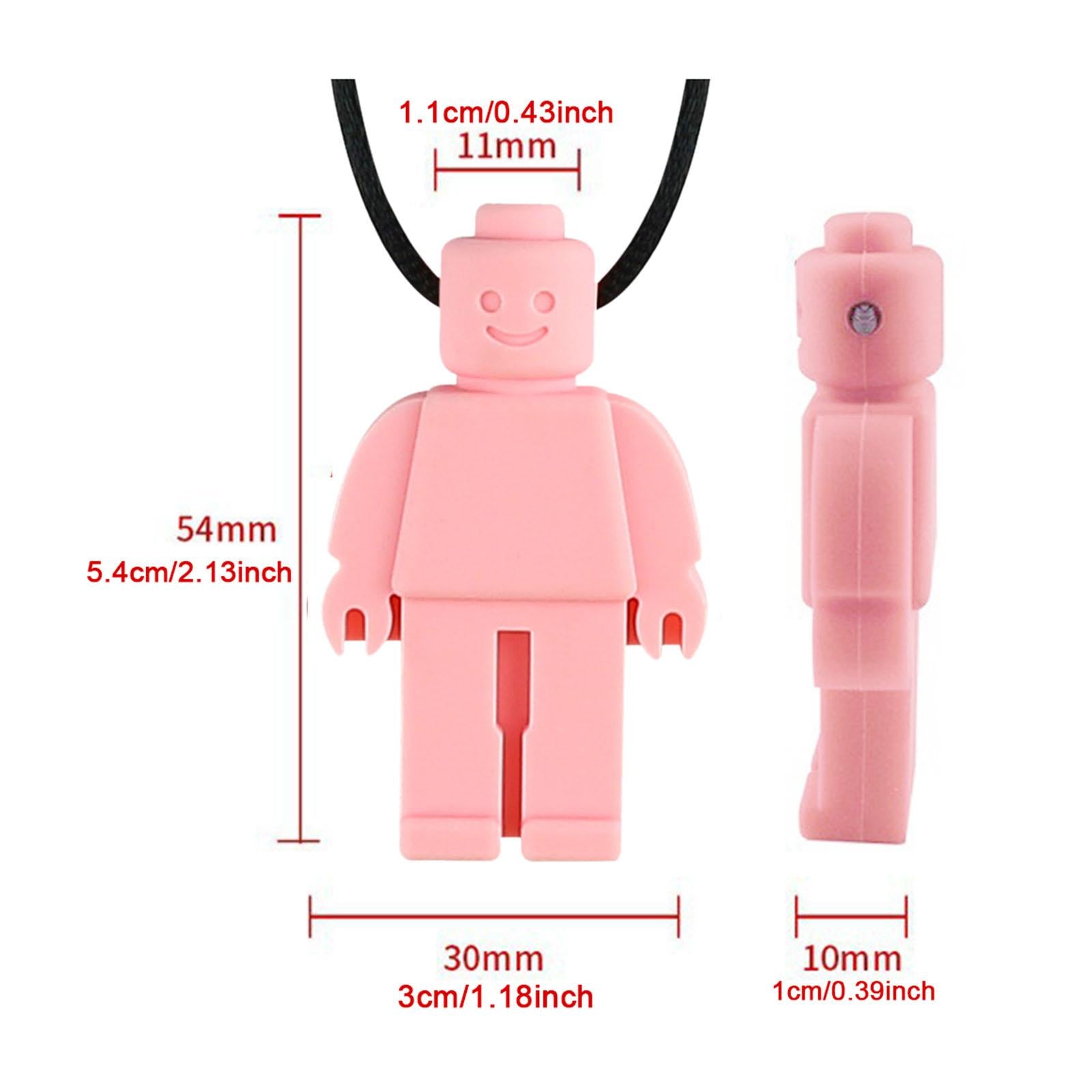 Baby Chewing Toy Pendant Chewing Toy Supplies Sensory Chewing Necklace for Kids pink