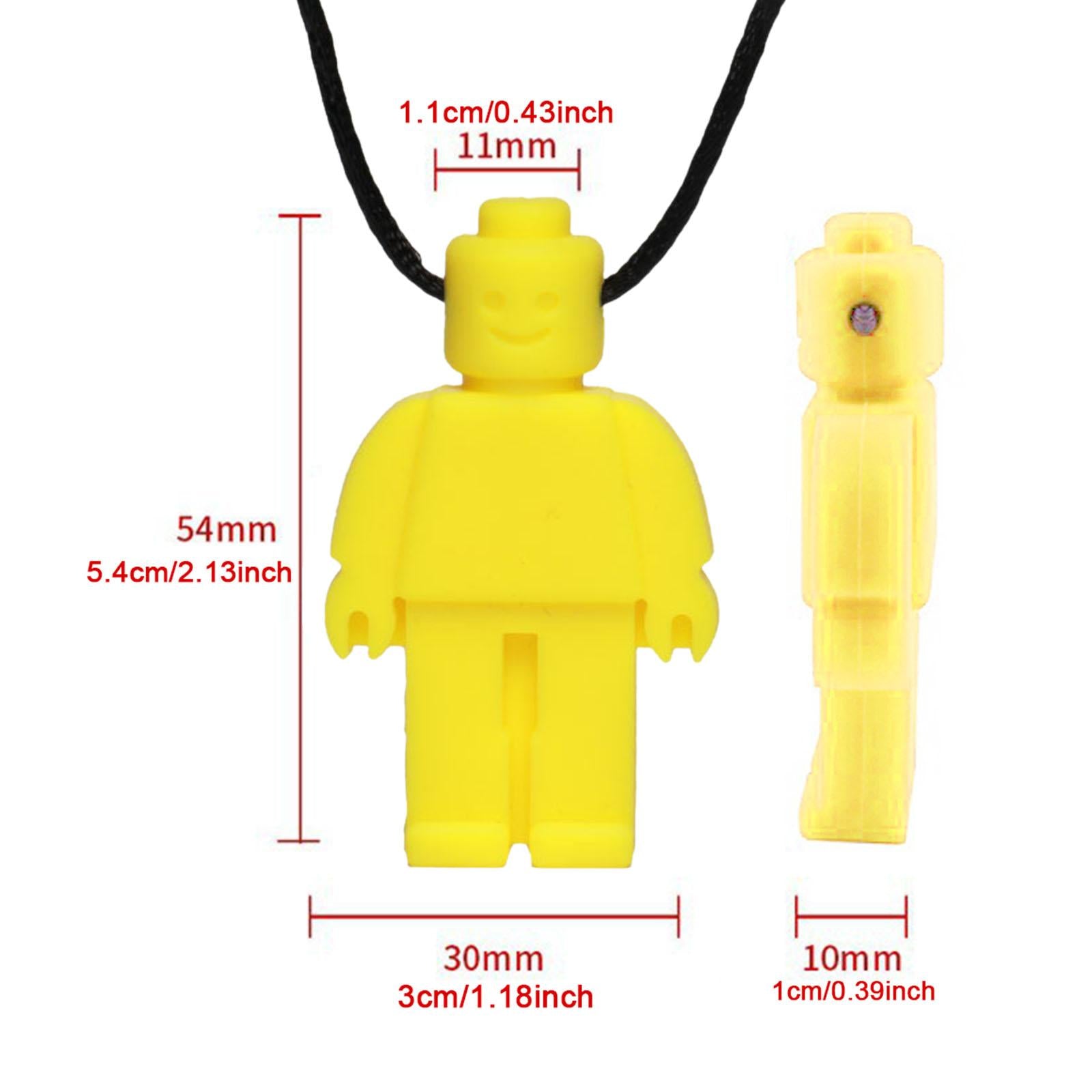Baby Chewing Toy Pendant Chewing Toy Supplies Sensory Chewing Necklace for Kids yellow