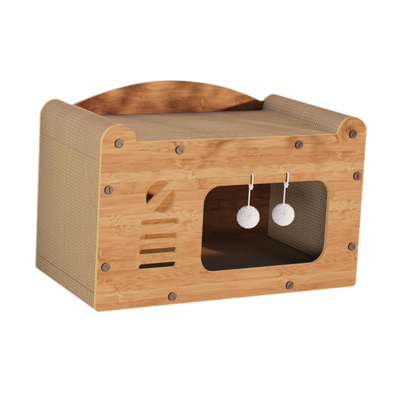 Cat Scratcher House Cave Sturdy Cat Bed Lounge Bed for Cat Kitten Exercising