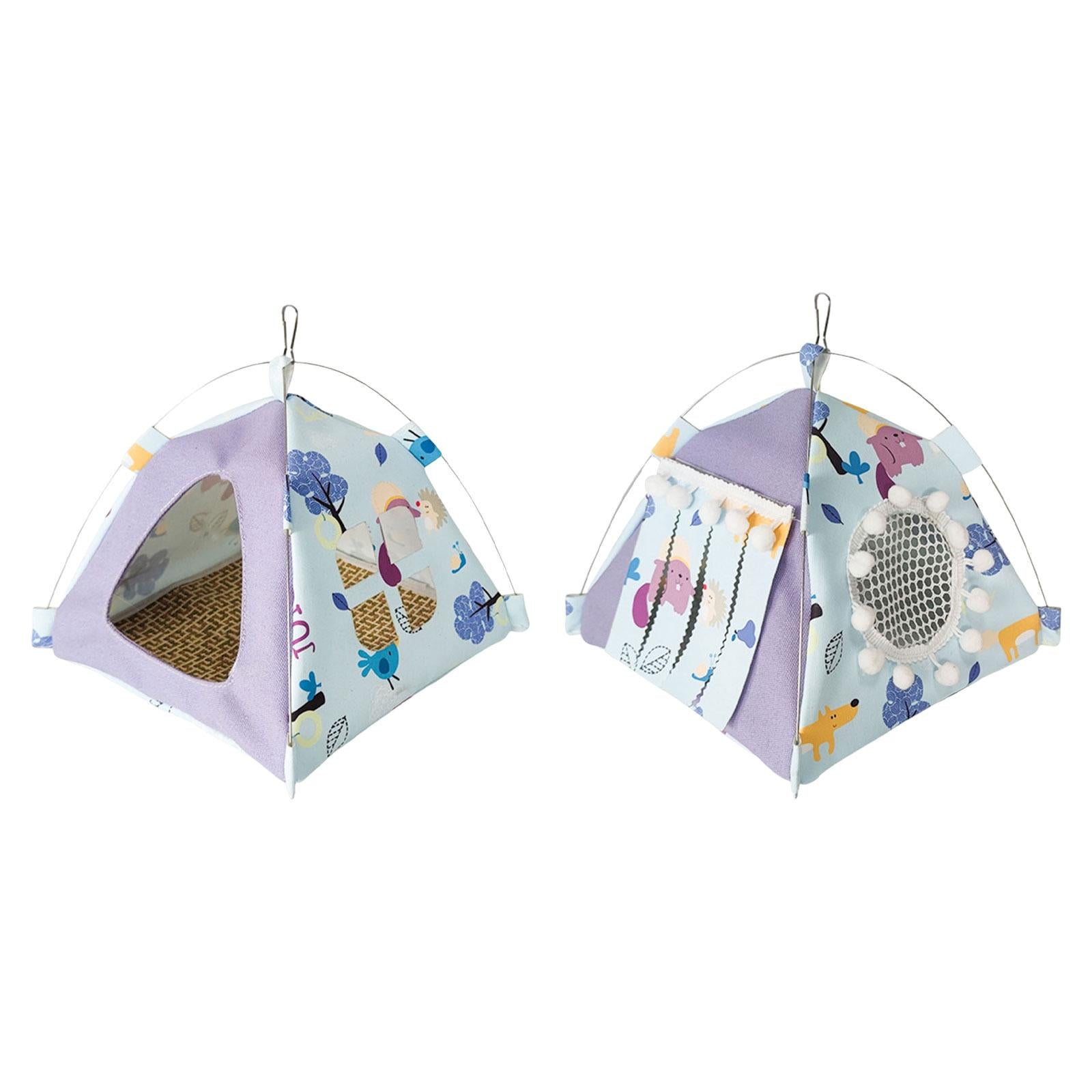 Birds Nest House Finch Cage Bird Hanging Hammock for Bird Budgies Cockatiels without door curtain