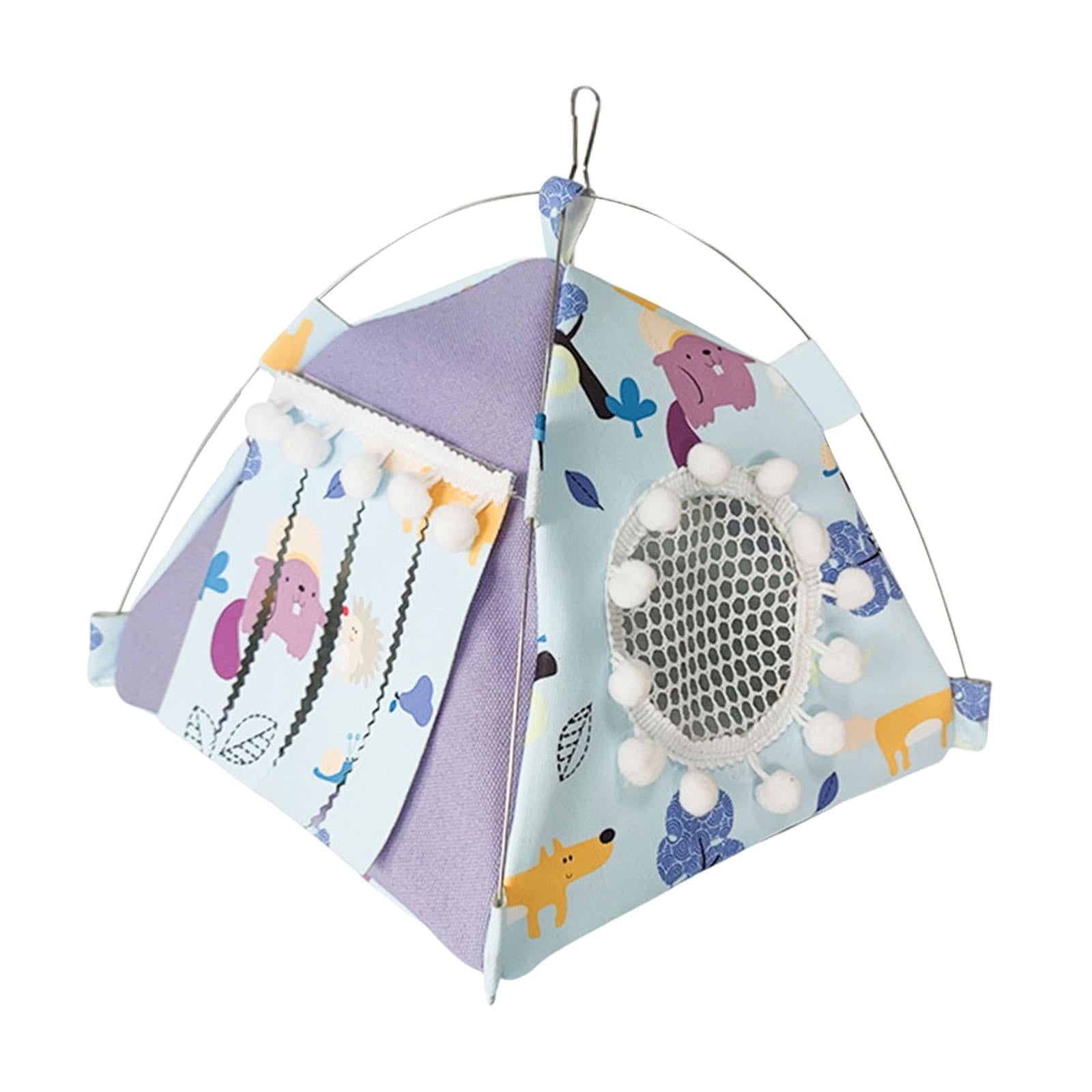 Birds Nest House Finch Cage Bird Hanging Hammock for Bird Budgies Cockatiels with door curtain