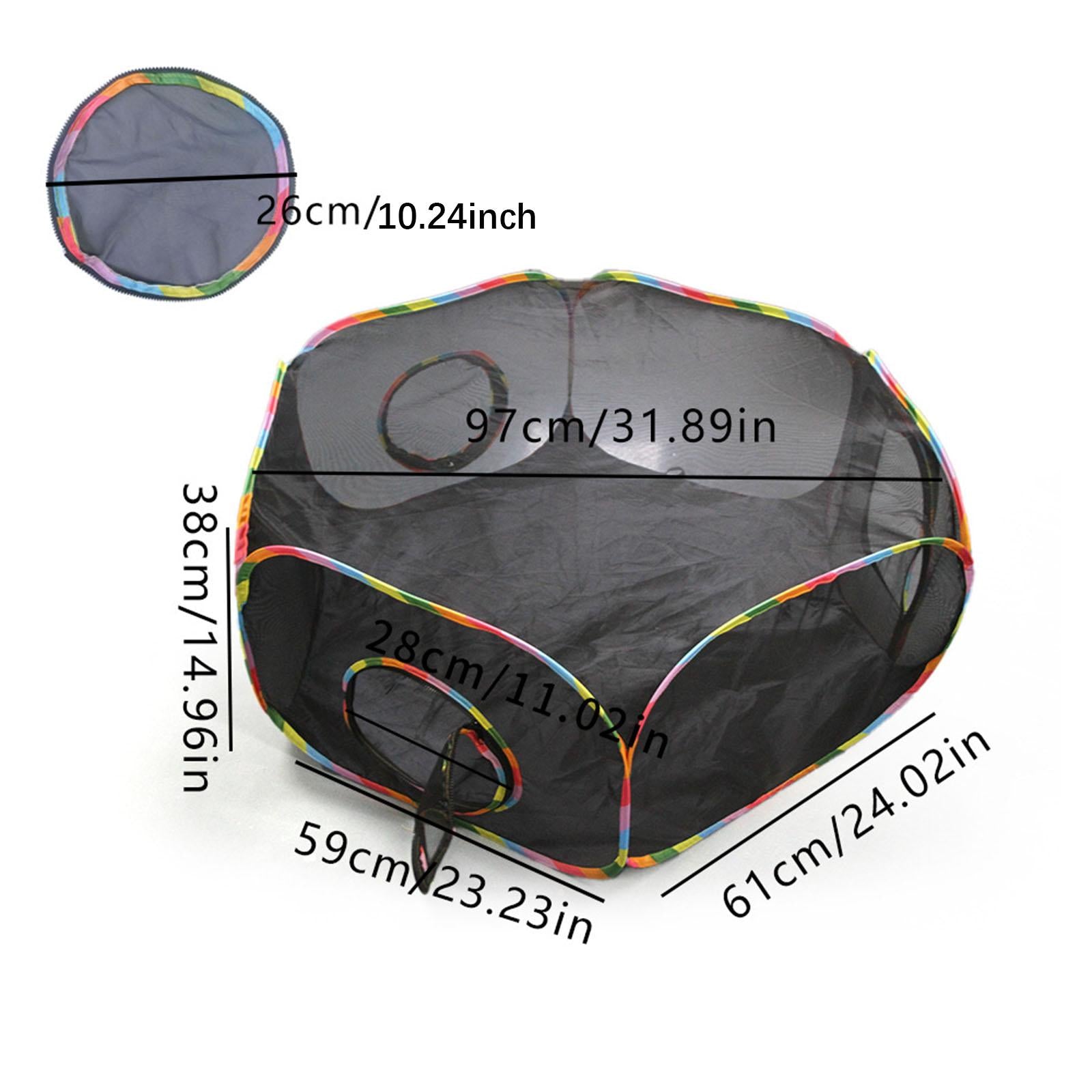 Cat Tunnel Outdoor Mesh for Hiking, Traveling, and Sunbathing Indoor Outdoor Style D