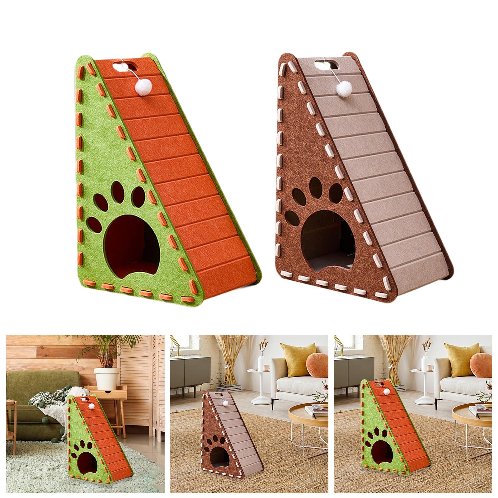 Cat Scratch Pad Felt Standing Scratching Board for Indoor Cats Grinding Claw Green