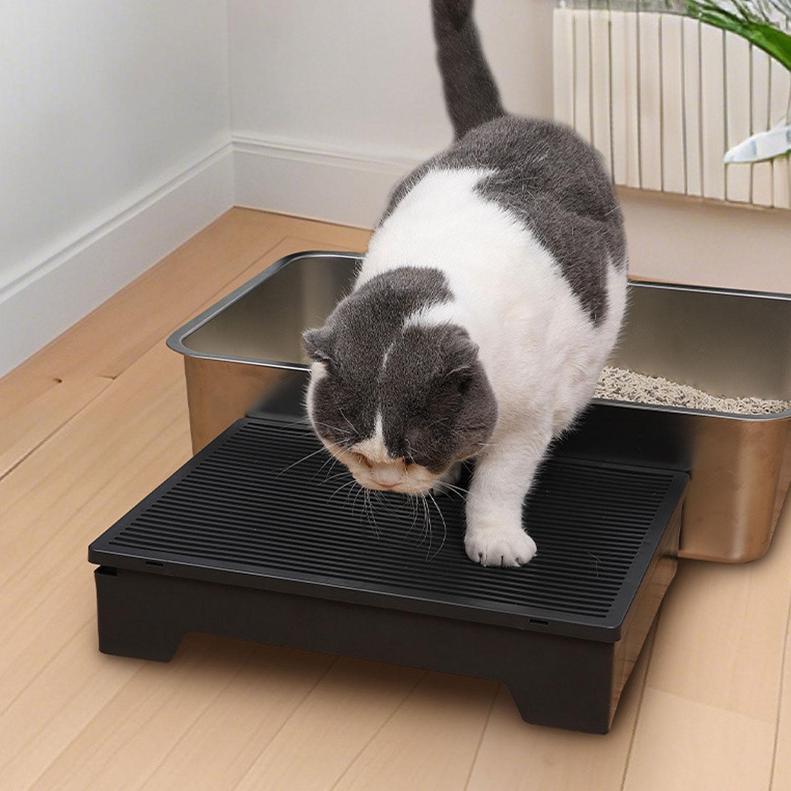 Cat Litter Mat Versatile Easy to Clean Accessory for Kitten Cats Accessories Black
