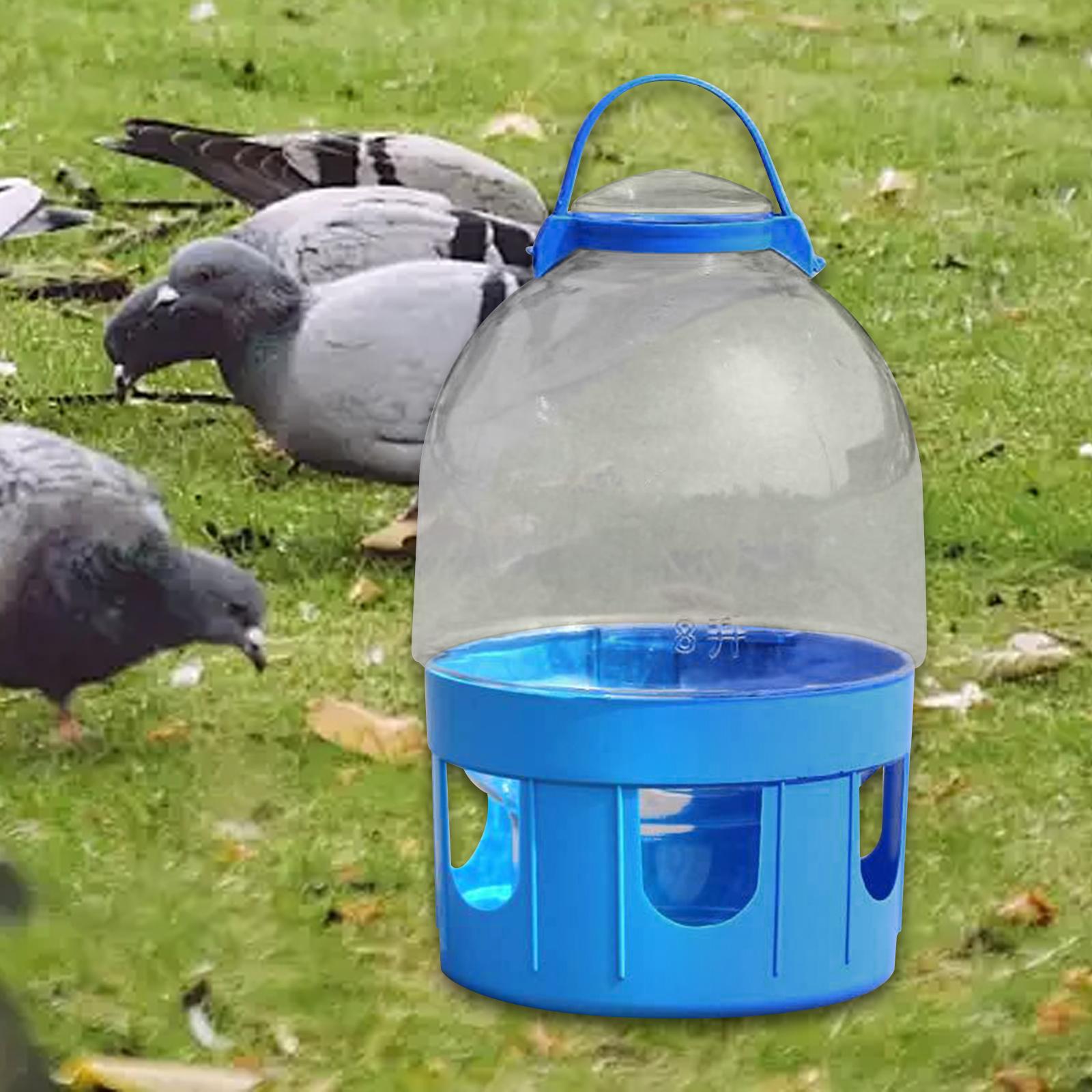 Bird Cage Feeder Easy to Clean Water Dispenser for Peacock Pigeon Cockatiels 8L