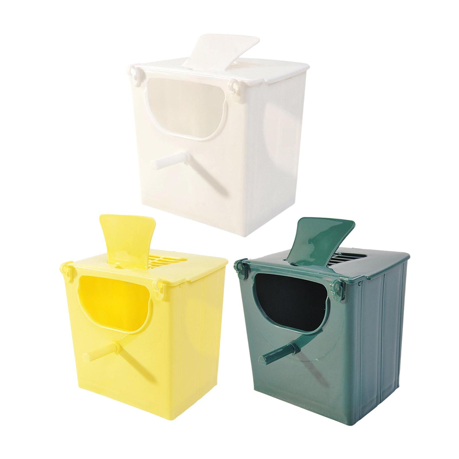 Bird Breeding Box Stable Cage Accessories for Conures Canary Finch Lovebirds Yellow
