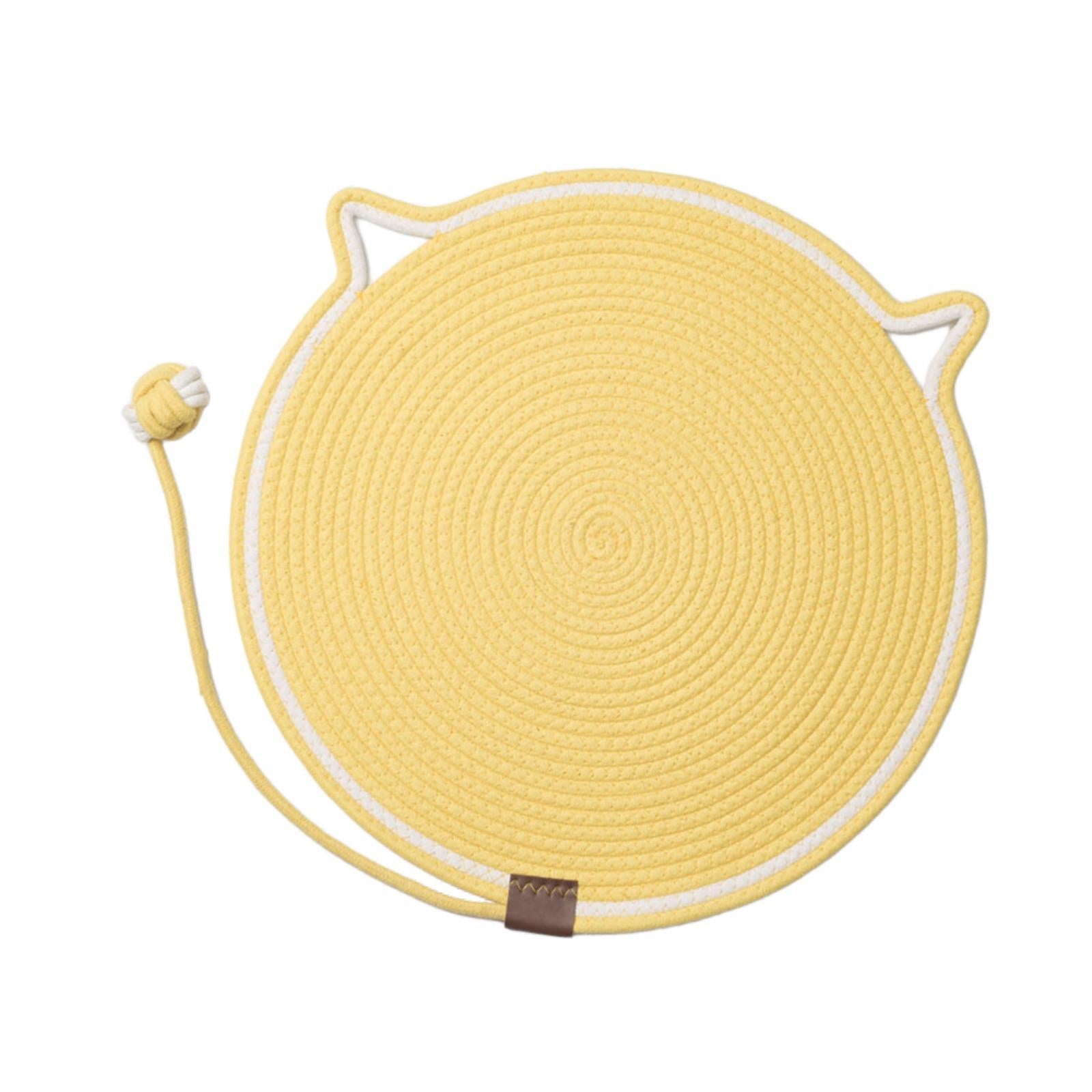Cat Scratching Pad Sofa Furniture Protector Kitty Claw Toy Cat Scratcher Mat Yellow