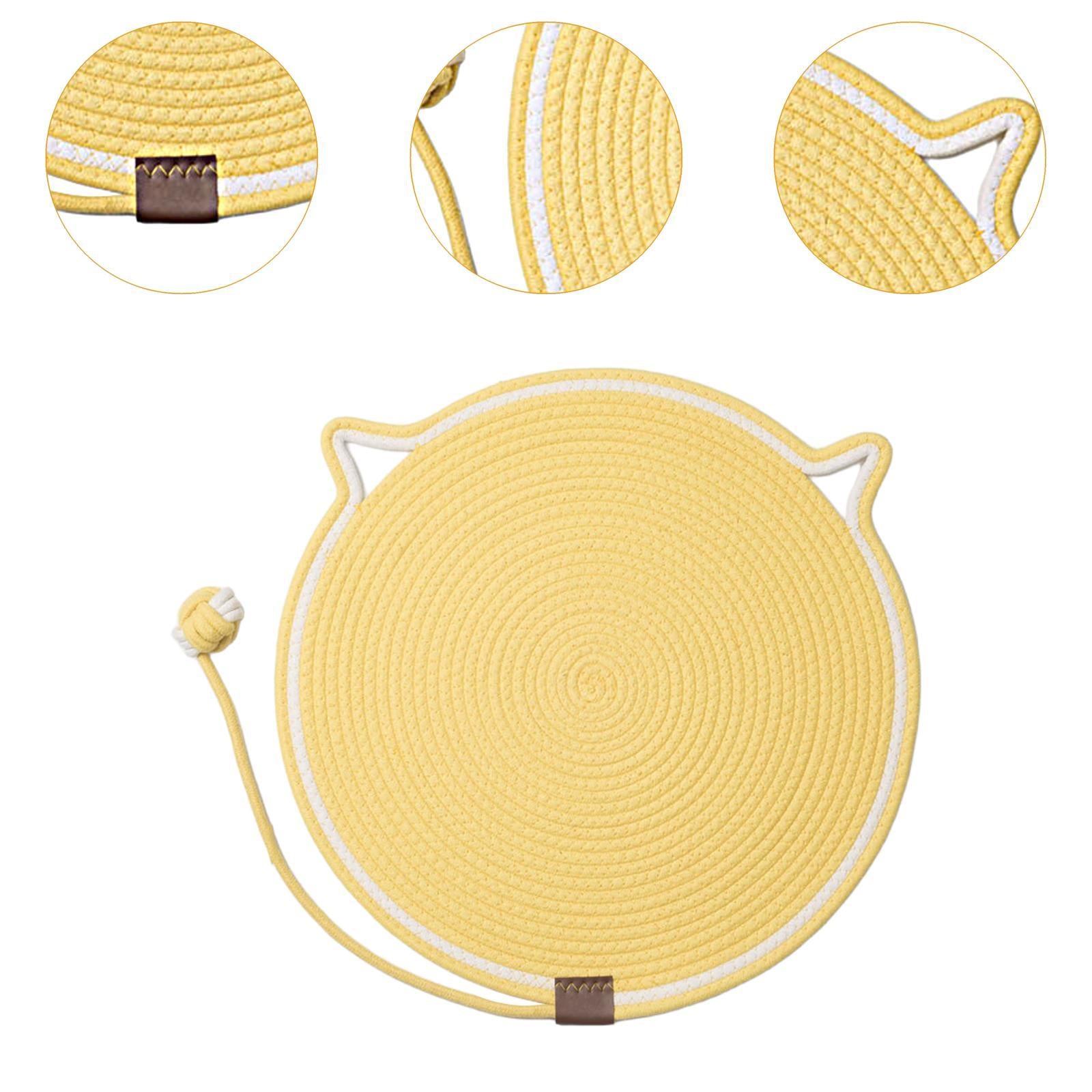 Cat Scratching Pad Sofa Furniture Protector Kitty Claw Toy Cat Scratcher Mat Yellow