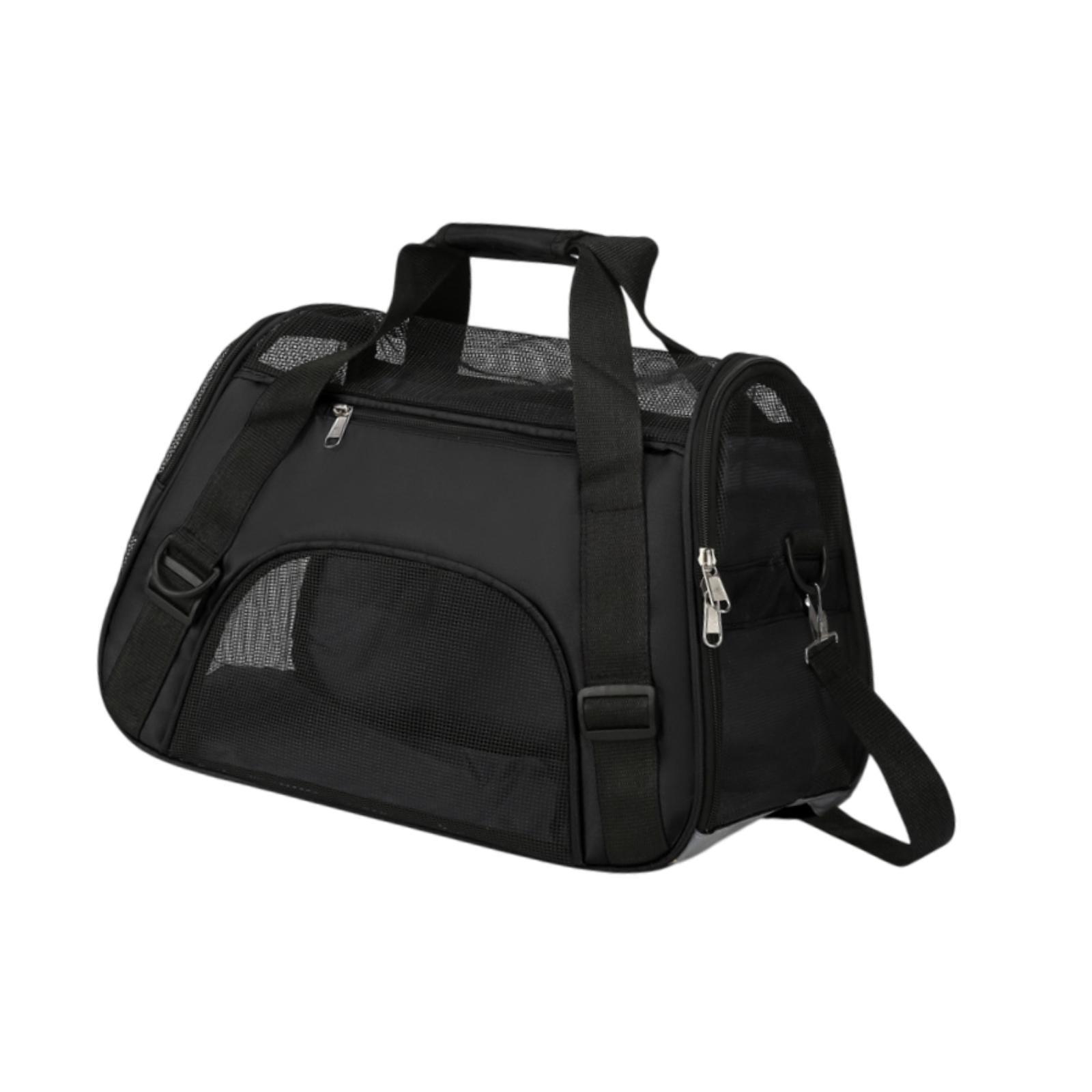 Cat Carrier Breathable Convenient Dog Carrier for Kitties Small Pets L Black