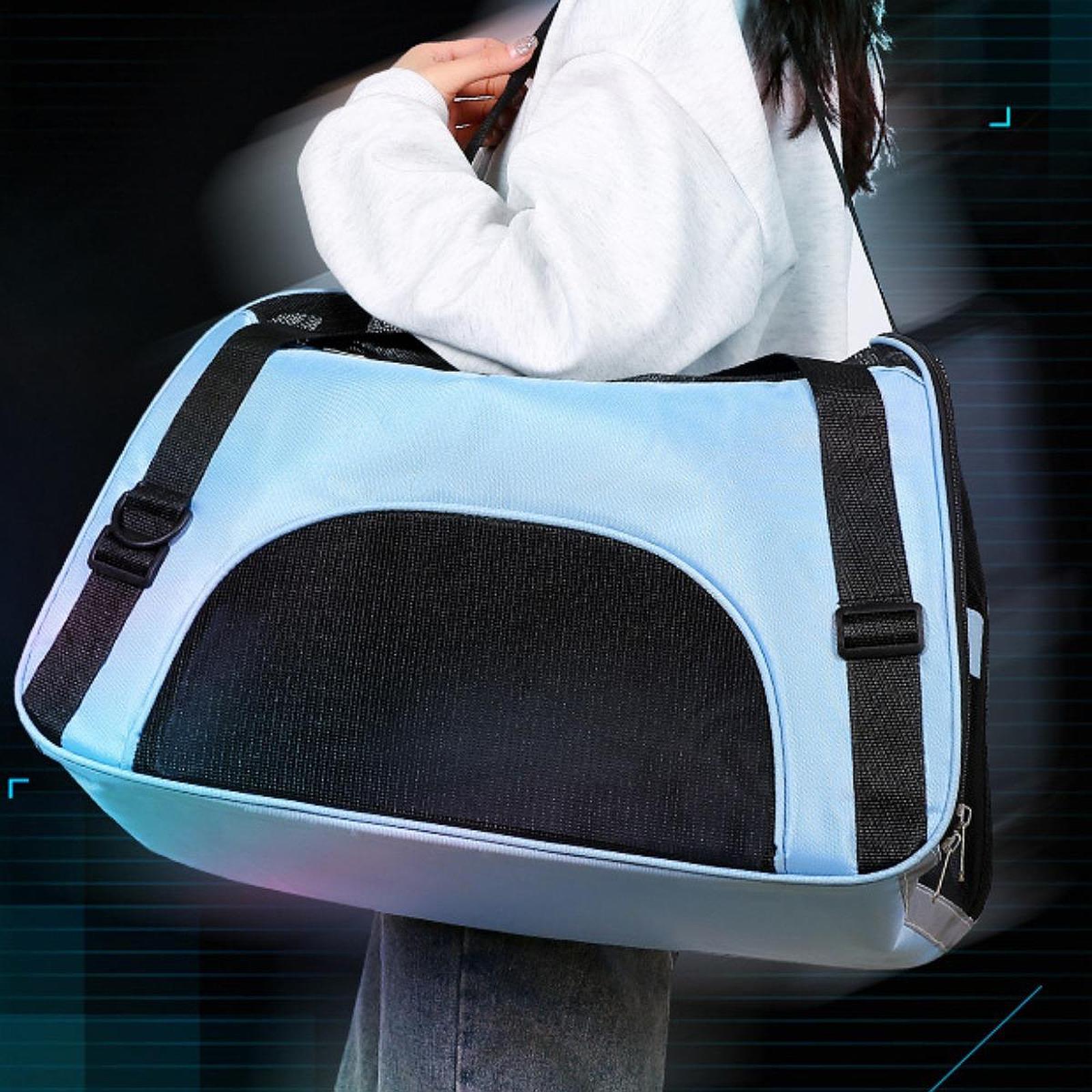 Cat Carrier Breathable Convenient Dog Carrier for Kitties Small Pets L Blue