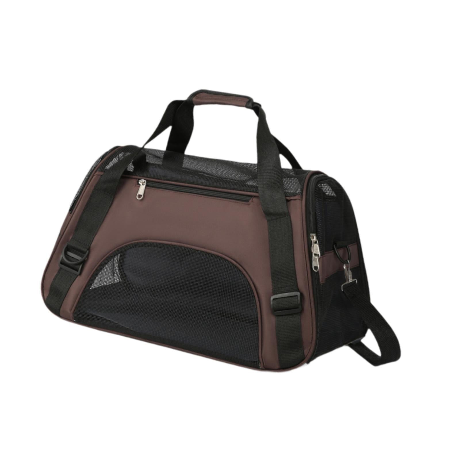 Cat Carrier Breathable Convenient Dog Carrier for Kitties Small Pets M Brown