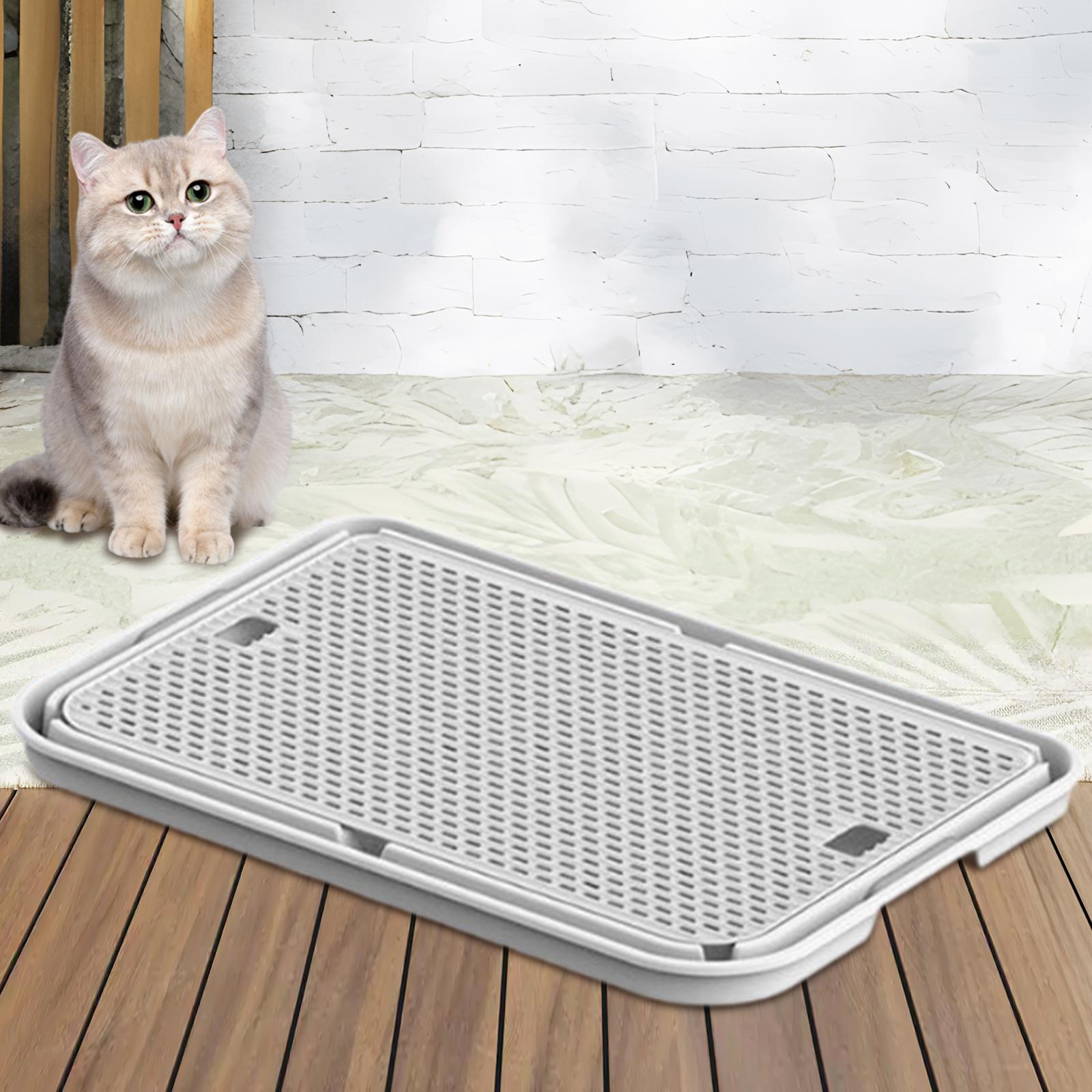 Cat Litter Mat Anti Slip Versatile Cat Litter Pad for Kitty Cats Accessories Light Gray