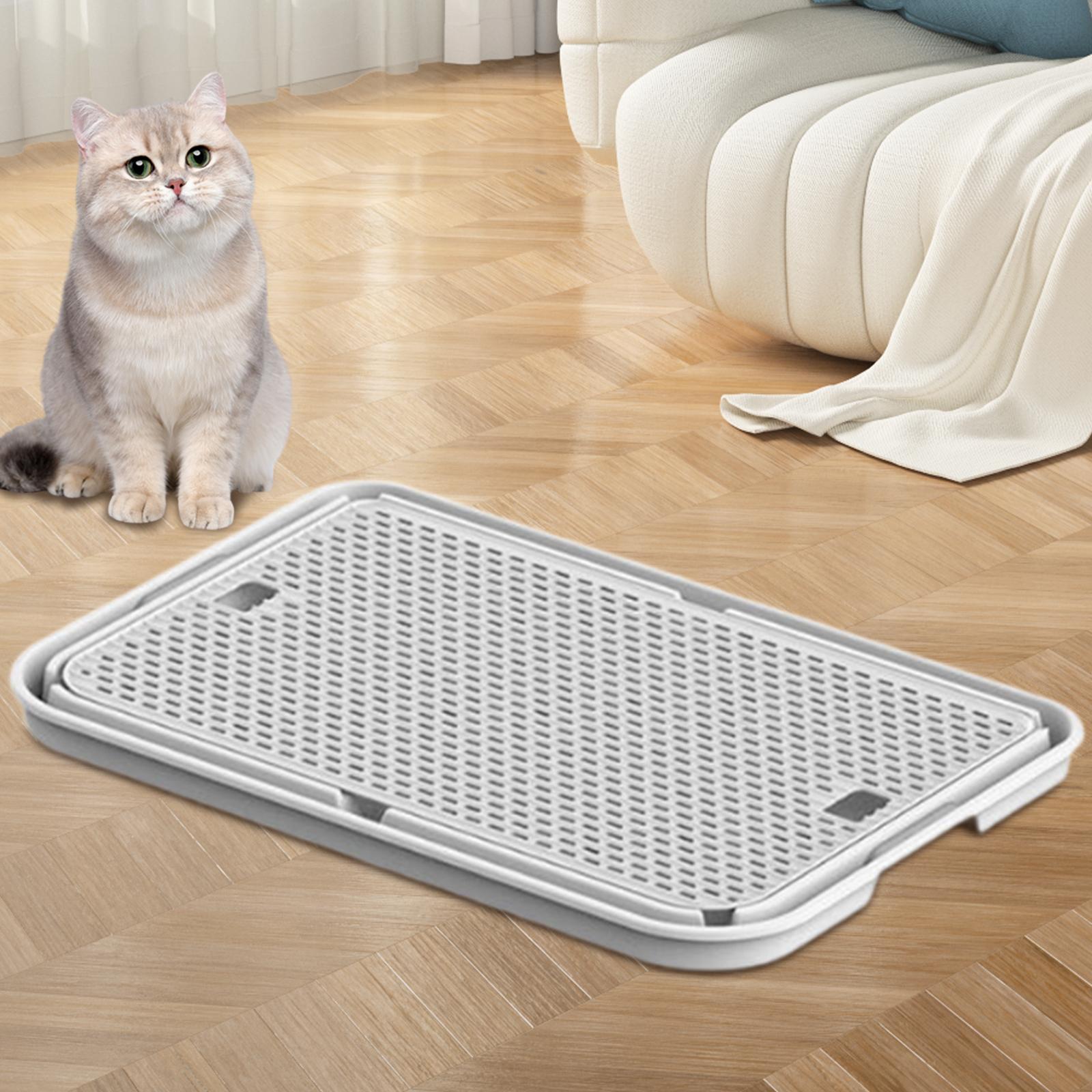 Cat Litter Mat Anti Slip Versatile Cat Litter Pad for Kitty Cats Accessories Light Gray