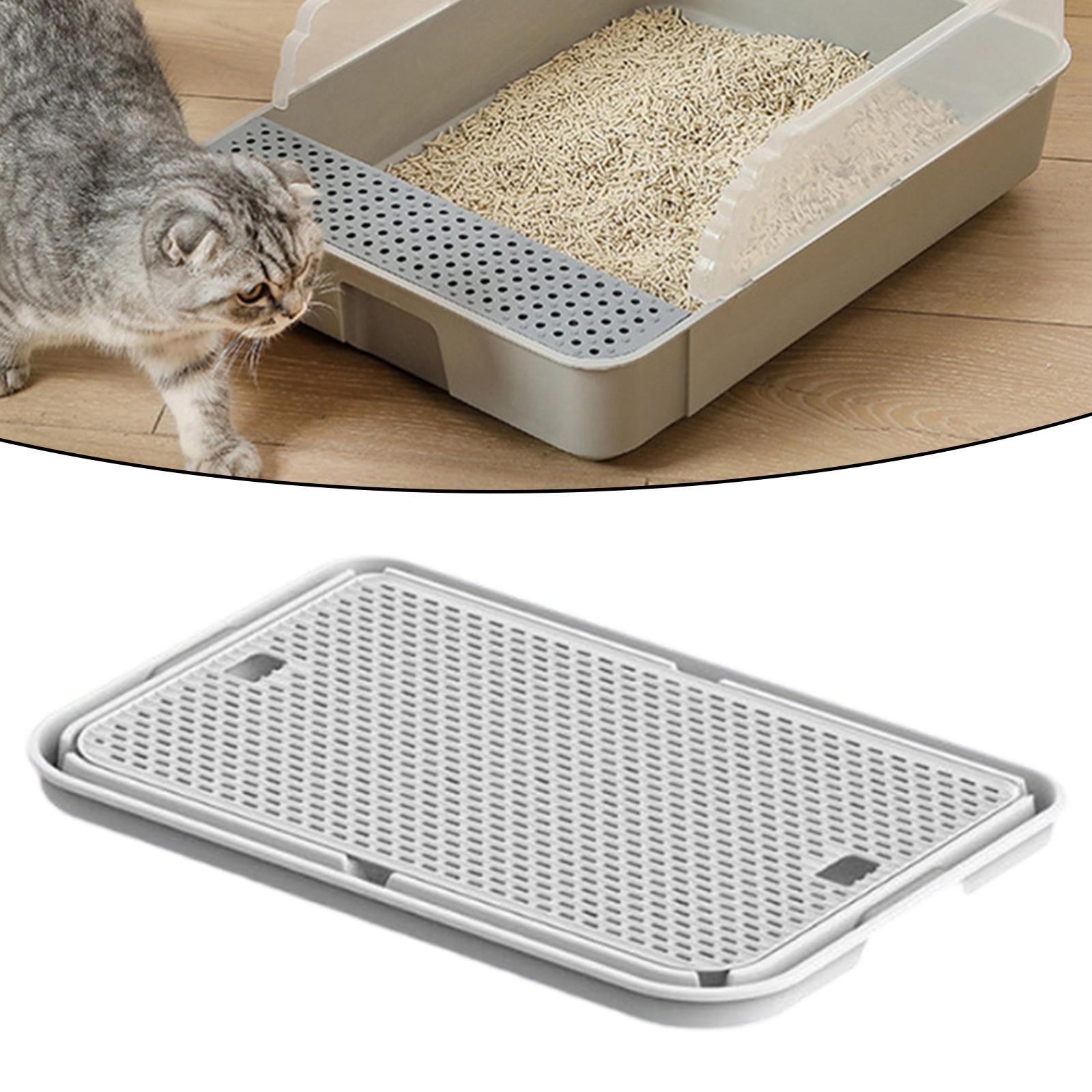 Cat Litter Mat Anti Slip Versatile Cat Litter Pad for Kitty Cats Accessories Light Gray