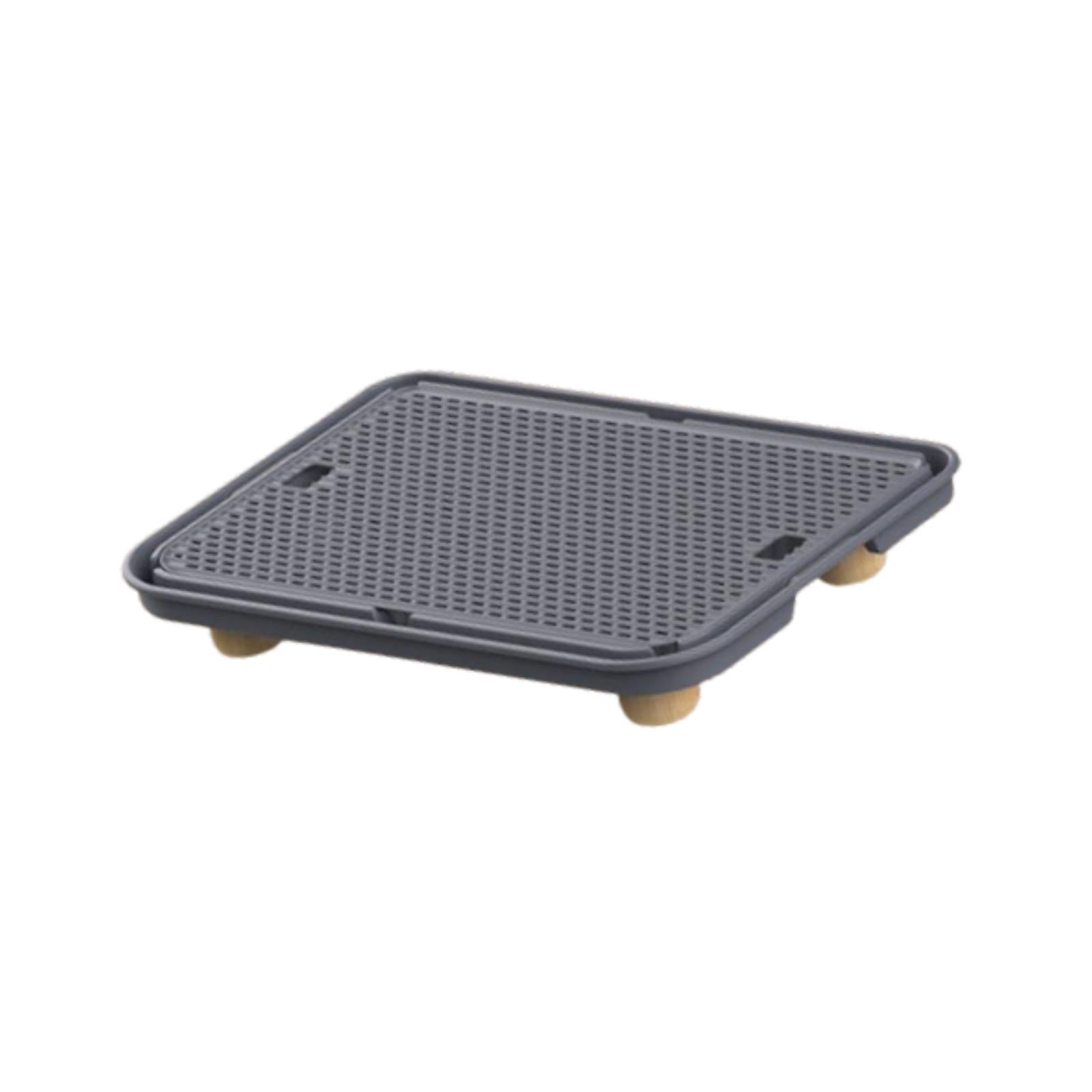 Cat Litter Mat Portable Scatter Control Pad Rug for Kitty Kitten Indoor Cats Dark Gray