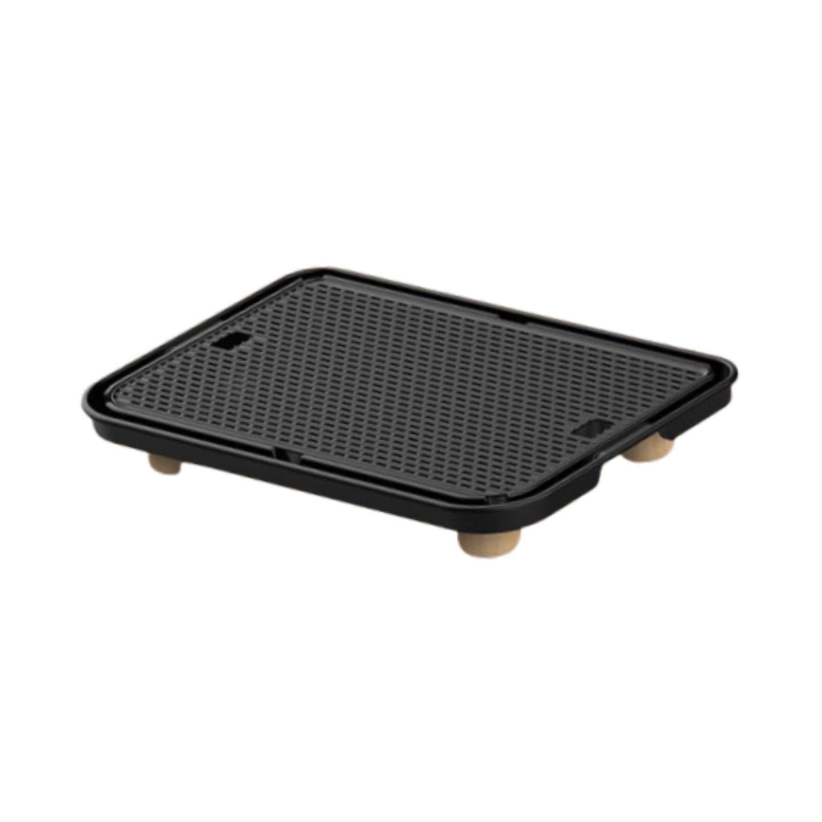 Cat Litter Mat Portable Scatter Control Pad Rug for Kitty Kitten Indoor Cats Black