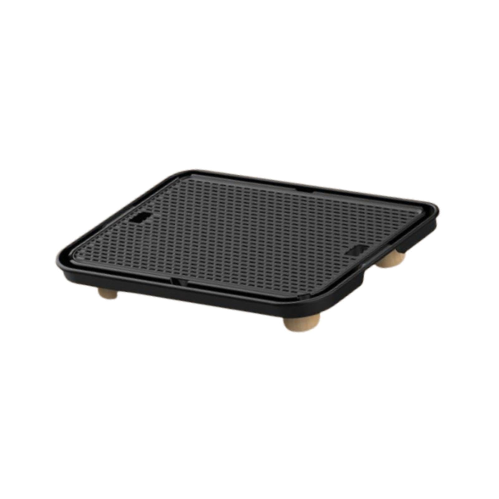 Cat Litter Mat Portable Scatter Control Pad Rug for Kitty Kitten Indoor Cats Black