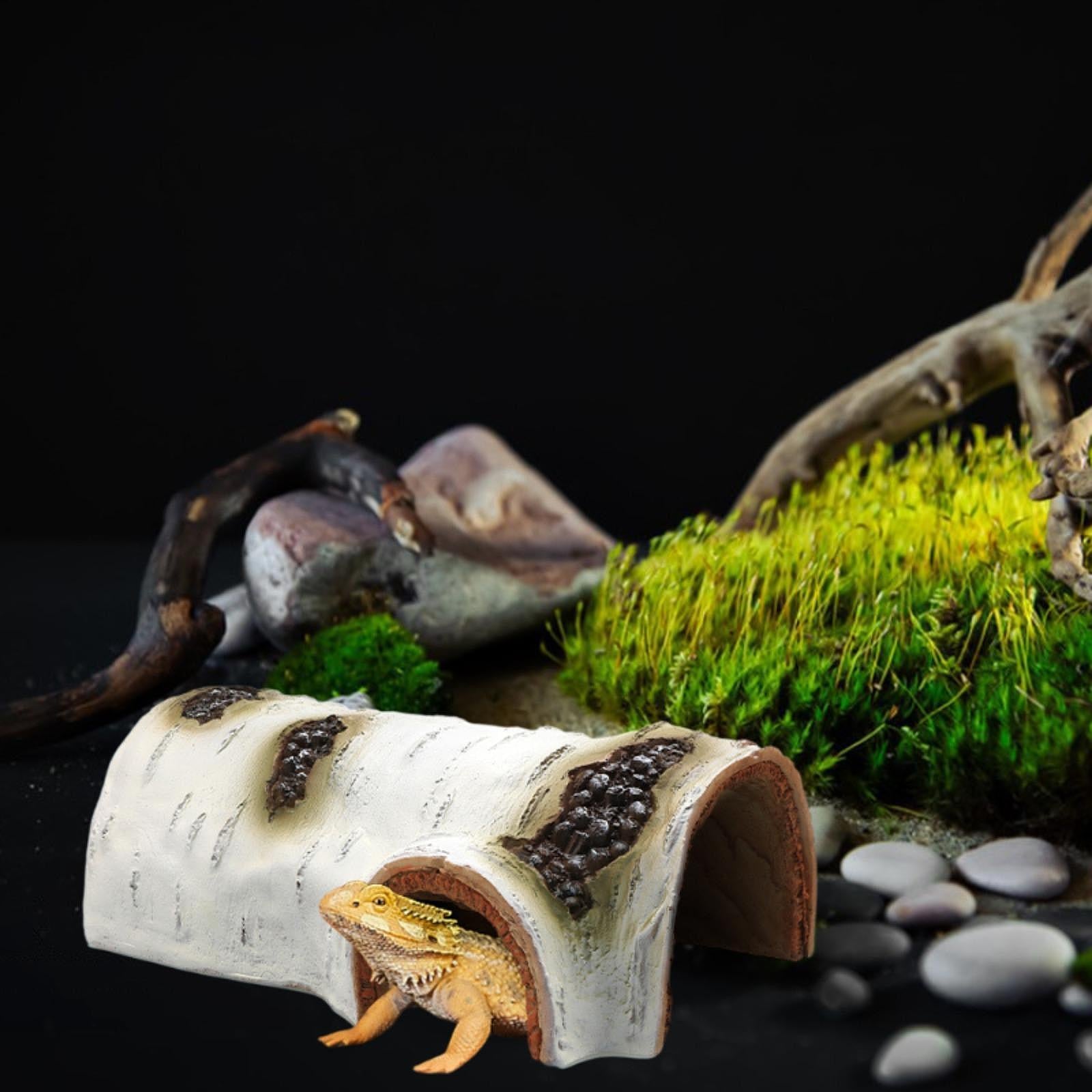 Aquarium Decoration Climbing Hideaway Rock Cave for Salamanders Snake Turtle L