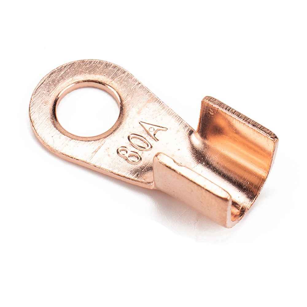 A2965 185Pcs Open Barrel Terminals Set 5A / 10A / 20A / 30A / 40A / 50A / 60A / 100A Wire Crimp Cable Lugs Copper Terminal Connectors with Storage Box