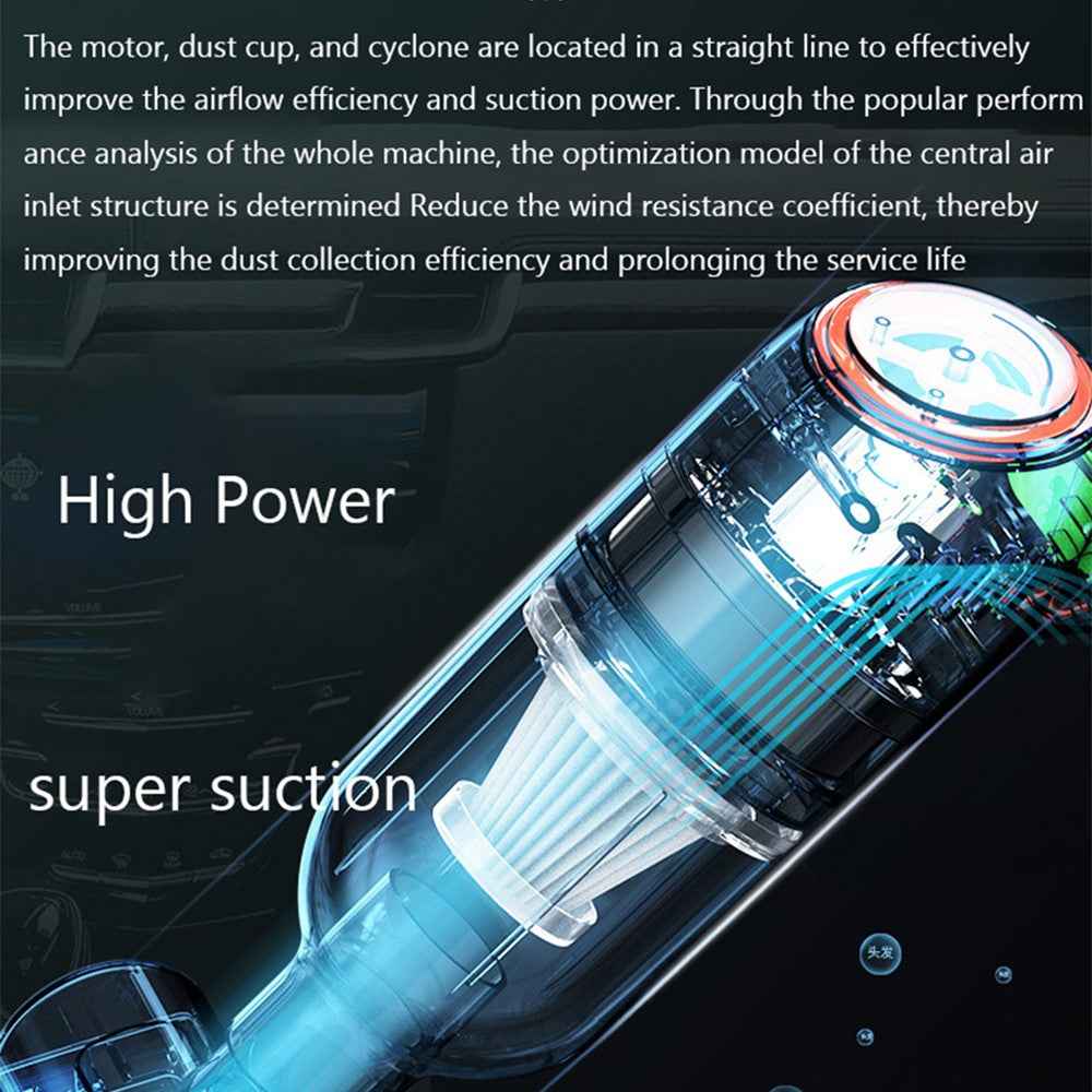 SUITU ST-8000 Dust Collect Cleaning Tool Handheld Cordless Wet and Dry 4500Pa Powerful Suction Vacuum Cleaner - Black