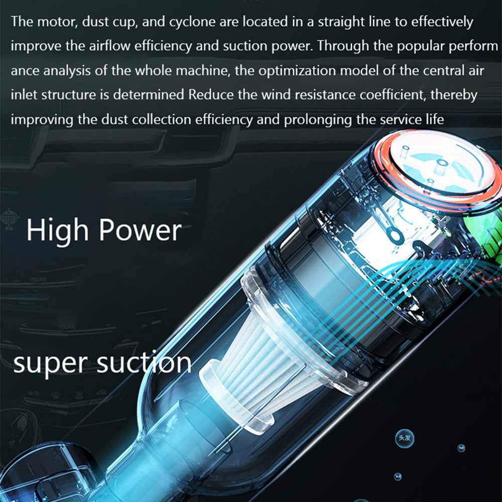 SUITU ST-8000 Dust Collect Cleaning Tool Handheld Cordless Wet and Dry 4500Pa Powerful Suction Vacuum Cleaner - Green