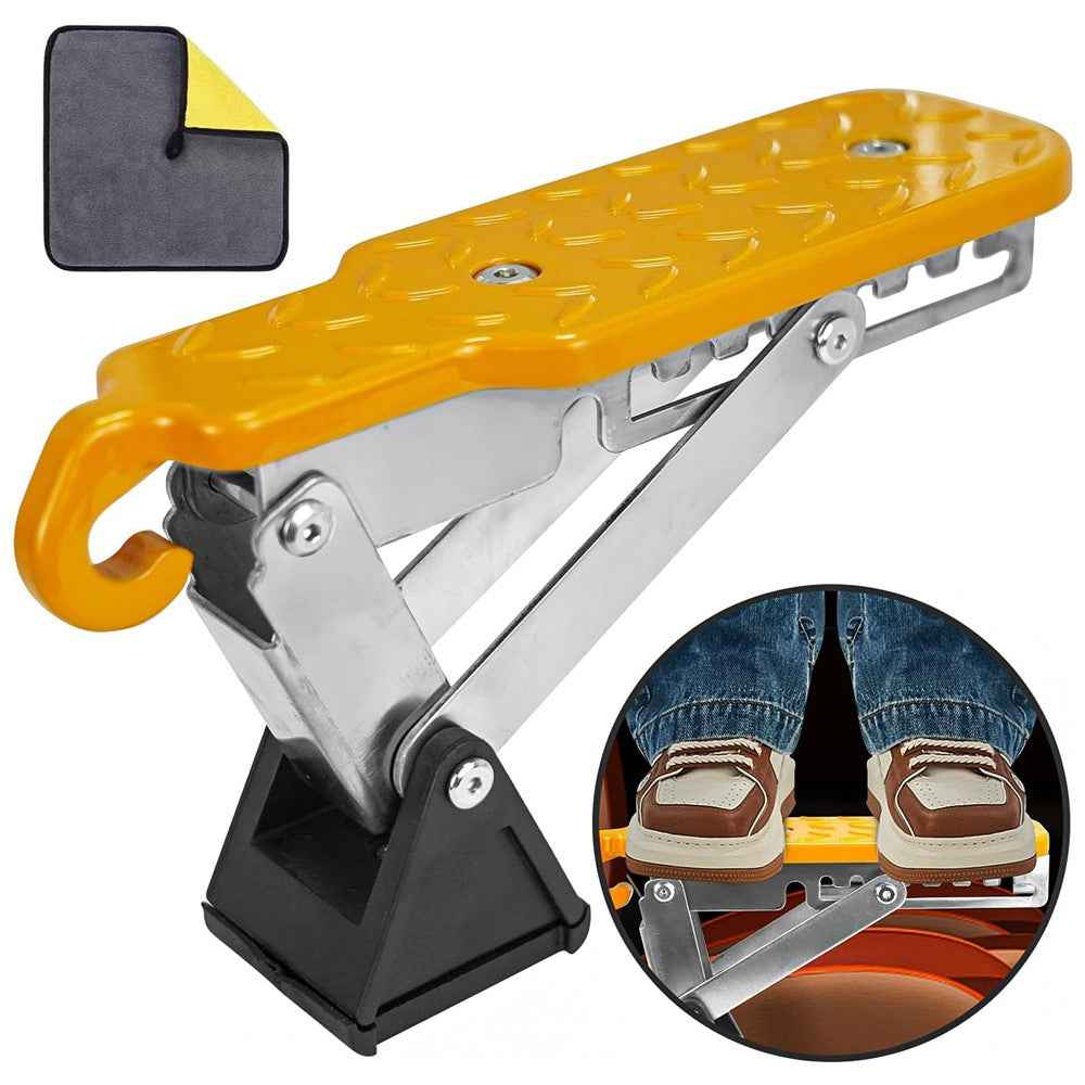 Universal Car Door Step SUV Truck Foldable Door Latch Step with Adjustable Angle for Car Roof Access - Orange