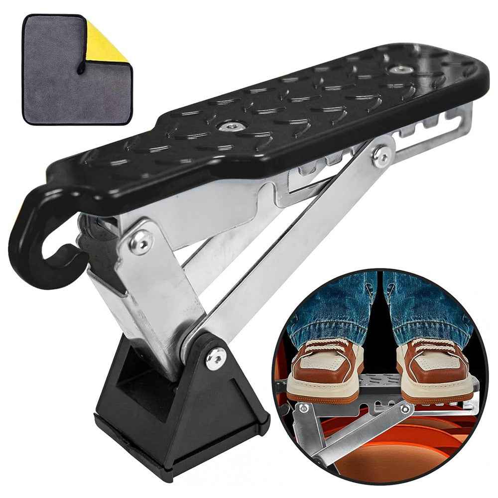 Universal Car Door Step SUV Truck Foldable Door Latch Step with Adjustable Angle for Car Roof Access - Black