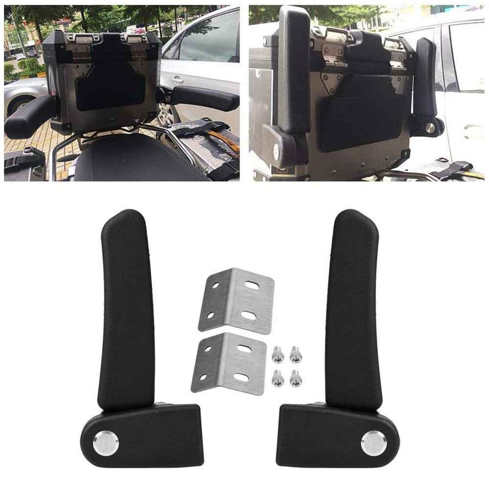 1 Pair Motorcycle Passenger Armrest Rear Box Foldable Grab Handles