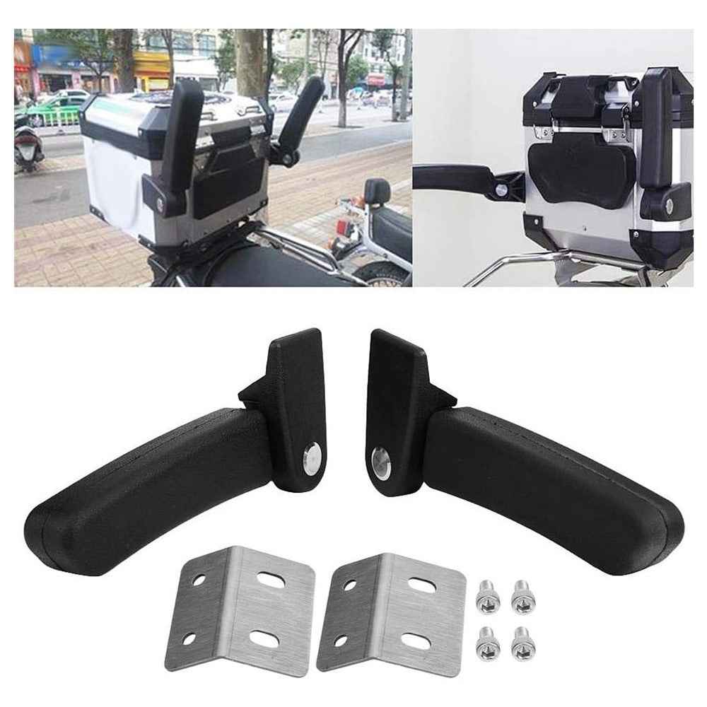 1 Pair Motorcycle Passenger Armrest Rear Box Foldable Grab Handles