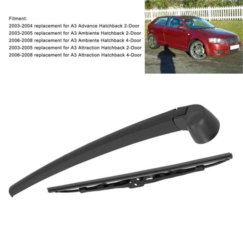 For A3 2003 - 2013  /  A4 2001 - 2009 Rear Window Wiper Arm Blade Set Replacement Part