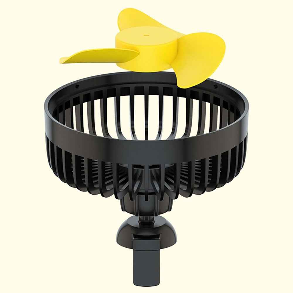 F22 Car Air Vent Fan Rotation Fan 3 Wind Speeds Adjustable USB Charging Air Conditioner Cooling Mini Fan