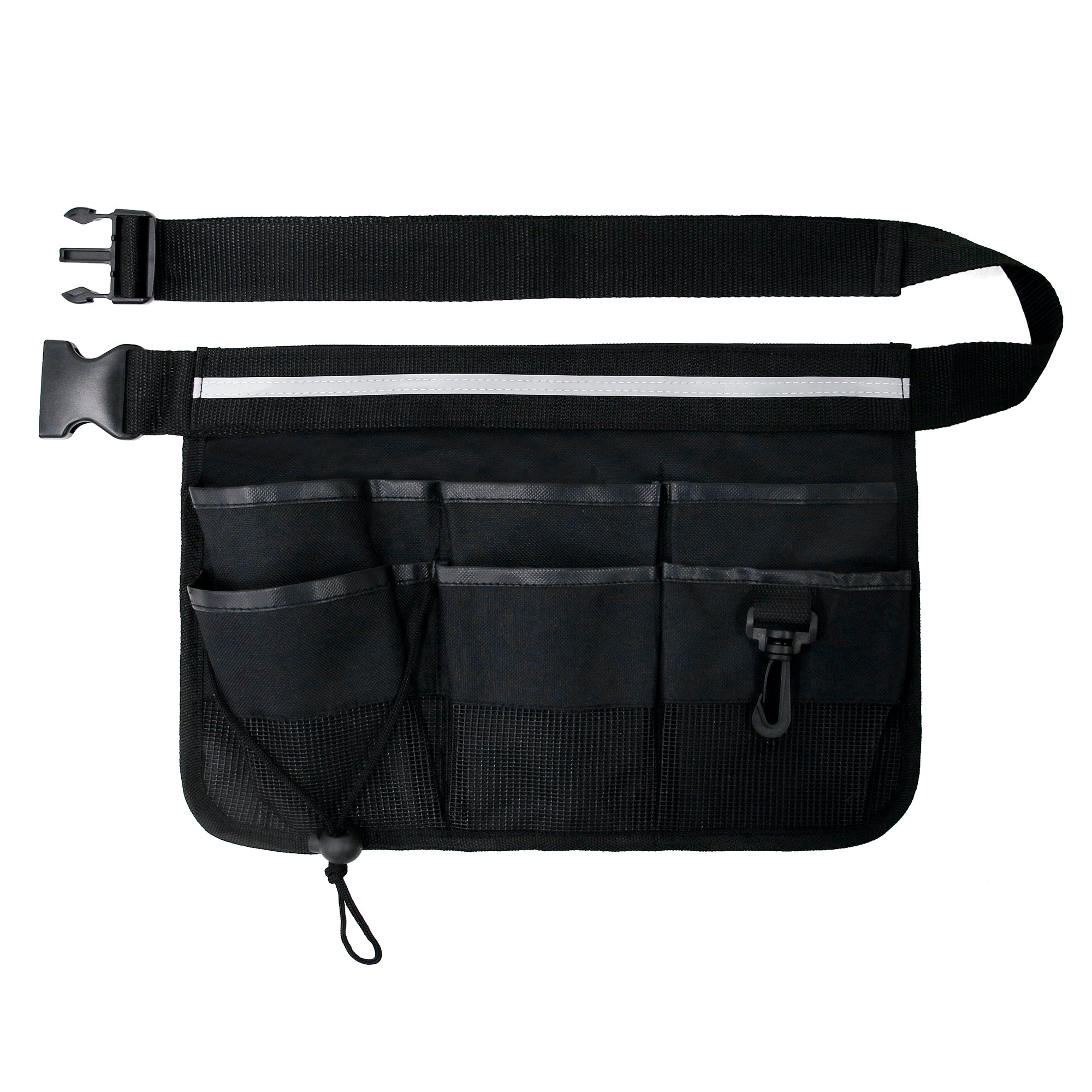 600D Oxford Cloth Gardening Tools Belt Bag Portable Tool Waist Bag with Reflective Strip