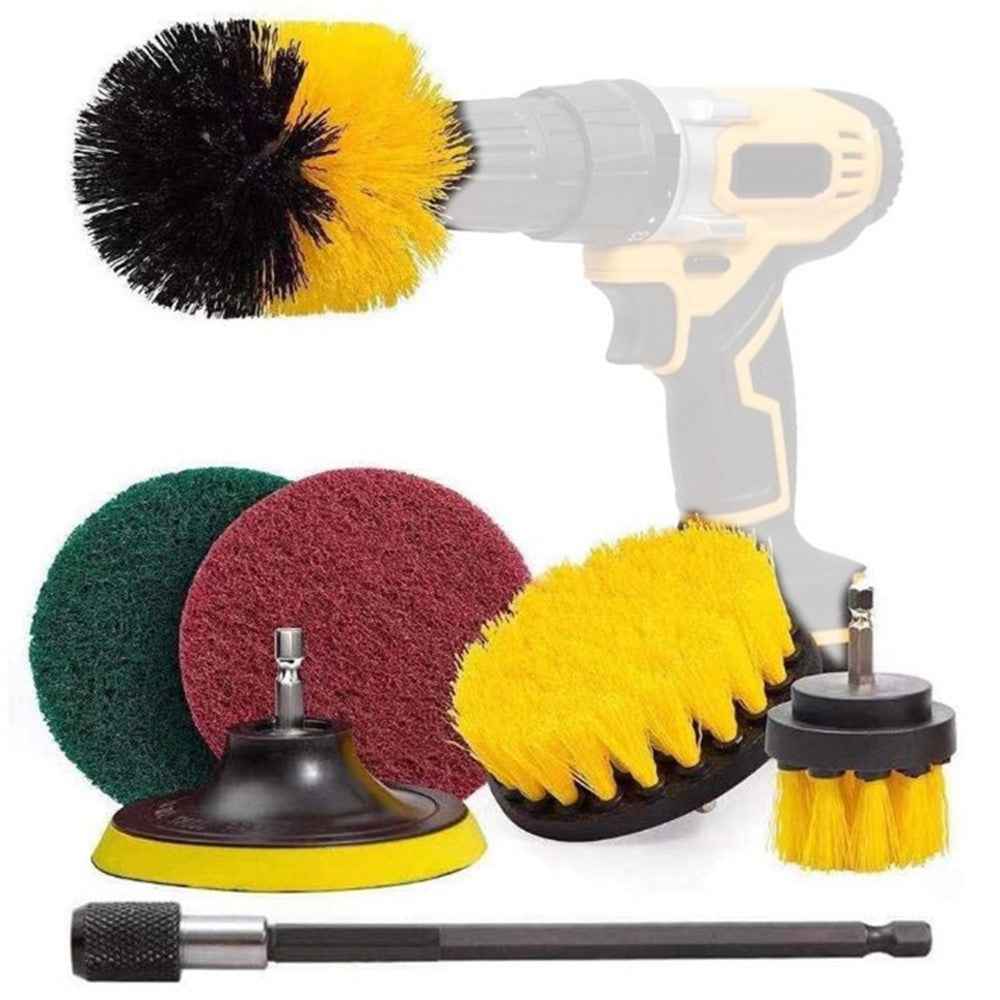 7Pcs / Set Electric Drill Brush Scouring Pad Cleaning Polishing Electric Drill Brush Heads
