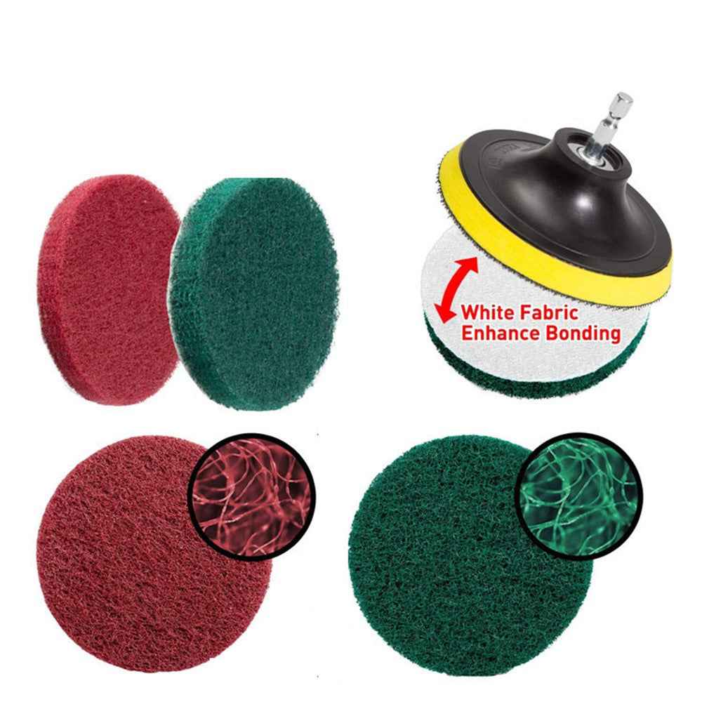 7Pcs / Set Electric Drill Brush Scouring Pad Cleaning Polishing Electric Drill Brush Heads