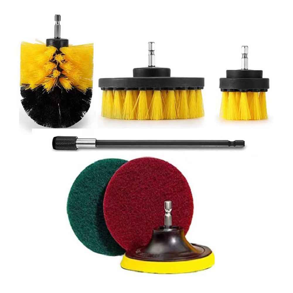 7Pcs / Set Electric Drill Brush Scouring Pad Cleaning Polishing Electric Drill Brush Heads