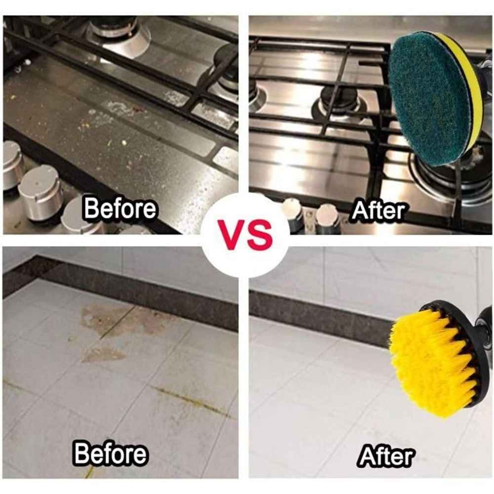 7Pcs / Set Electric Drill Brush Scouring Pad Cleaning Polishing Electric Drill Brush Heads