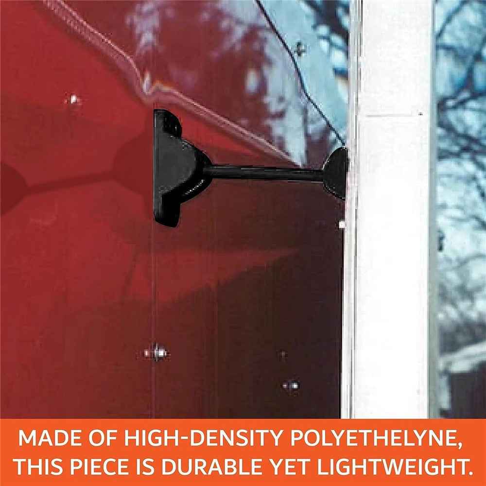 4 Sets 6 Inch T-Style ABS Door Catch Lock Bracket RV Camper Trailer Entrance Door Holder - Black